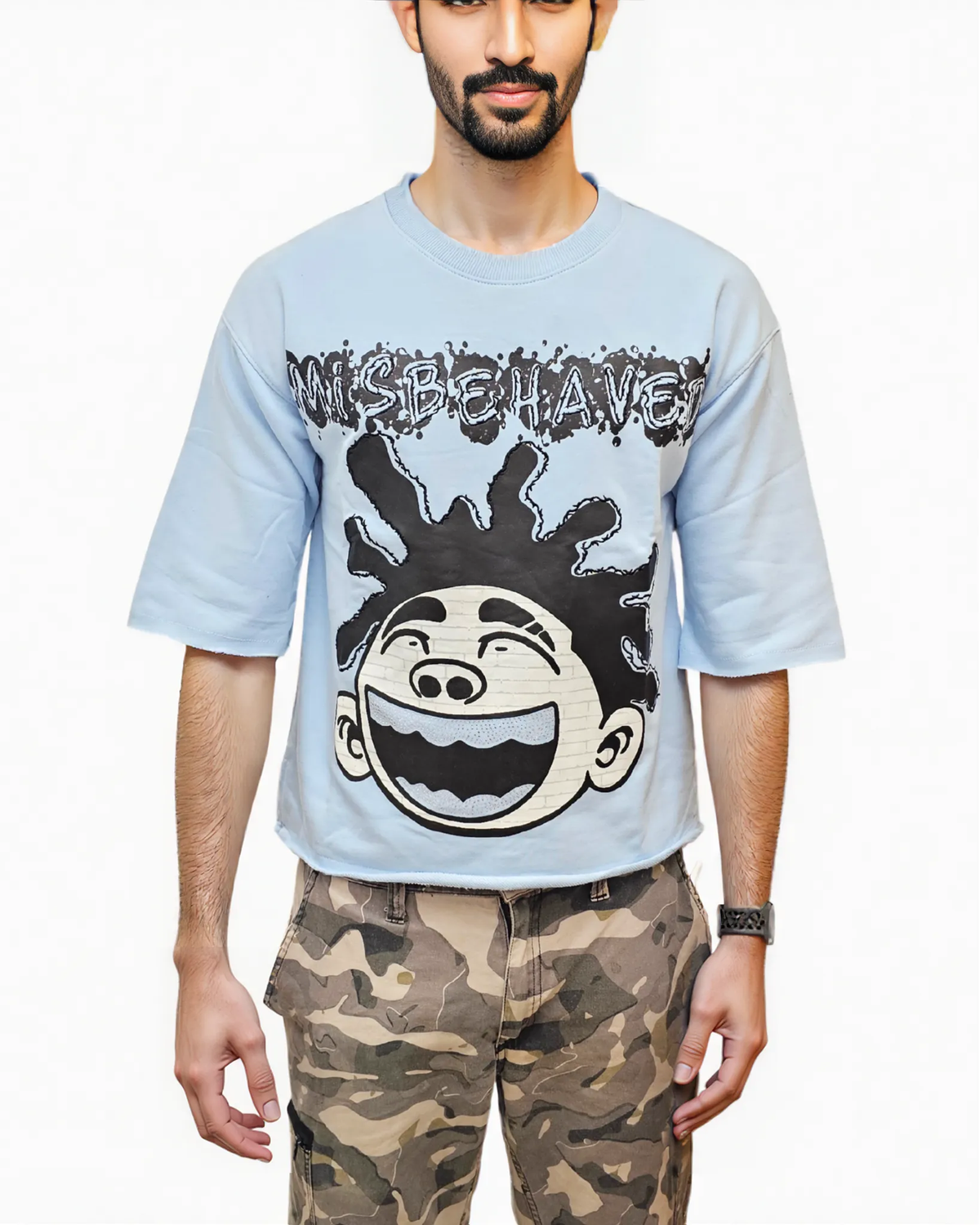 Mens Misbehave Cropped Shirt
