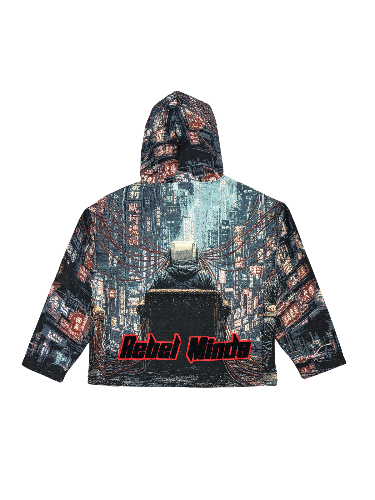 Mens Broken System Tapestry Hoodie
