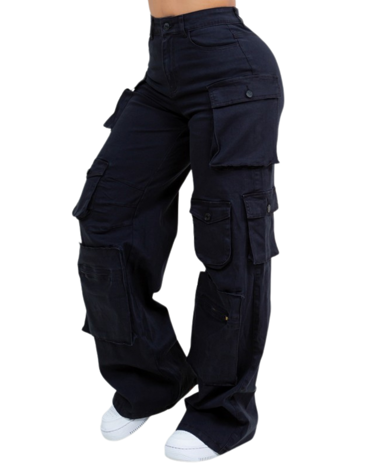 Womens Multi Pocket Cargo Denim Jean