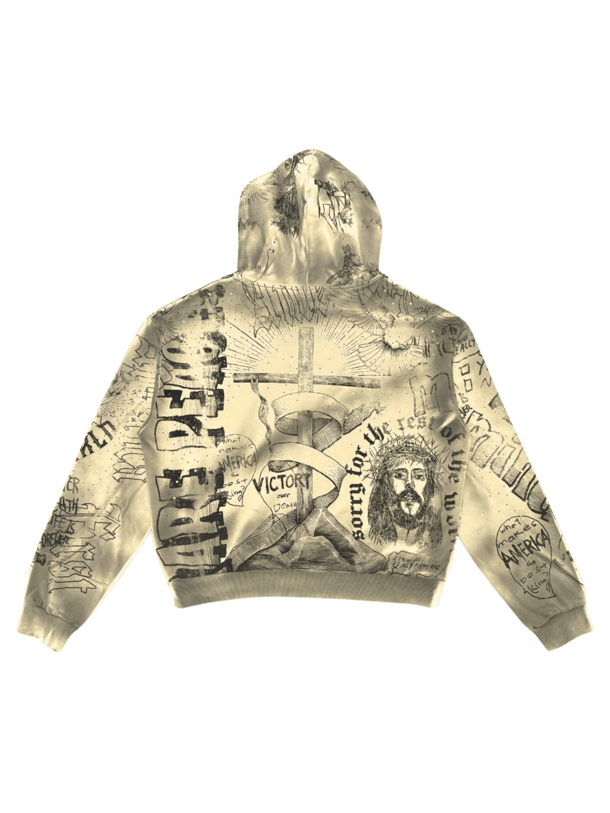 Mens Air Brush Zip Canvas Jacket