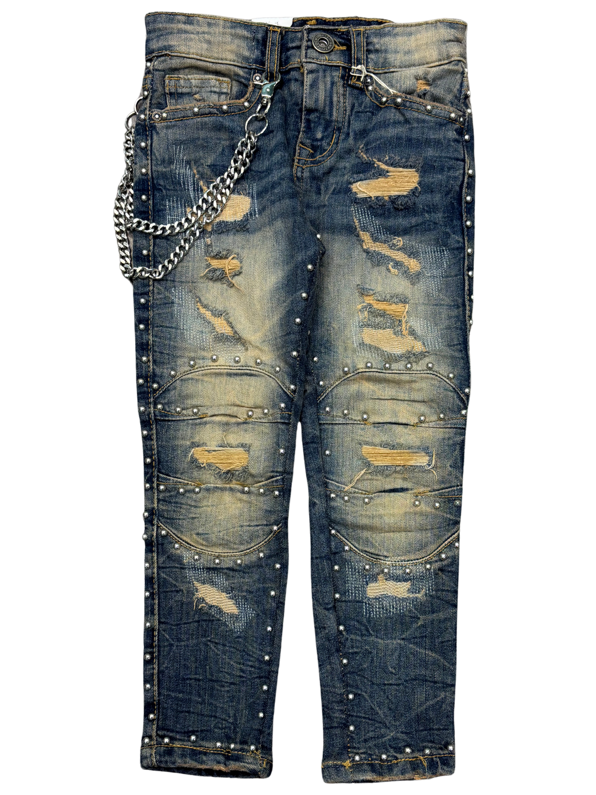 Kids Studded Slim Fit Jeans 2407
