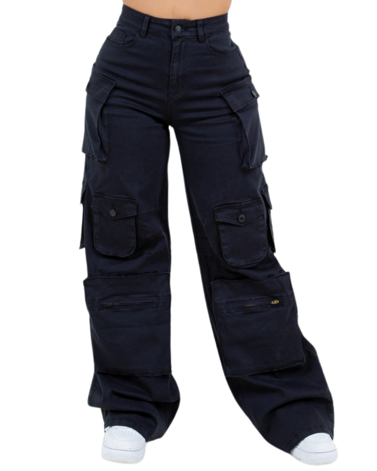 Womens Multi Pocket Cargo Denim Jean