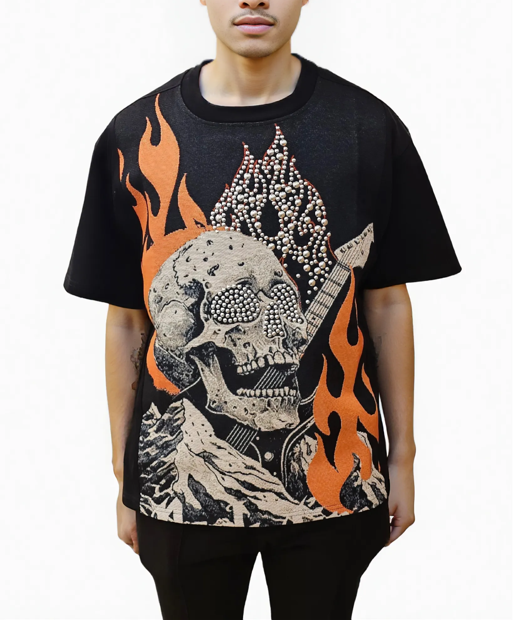 Mens Rock Life Tapestry Cut Shirt