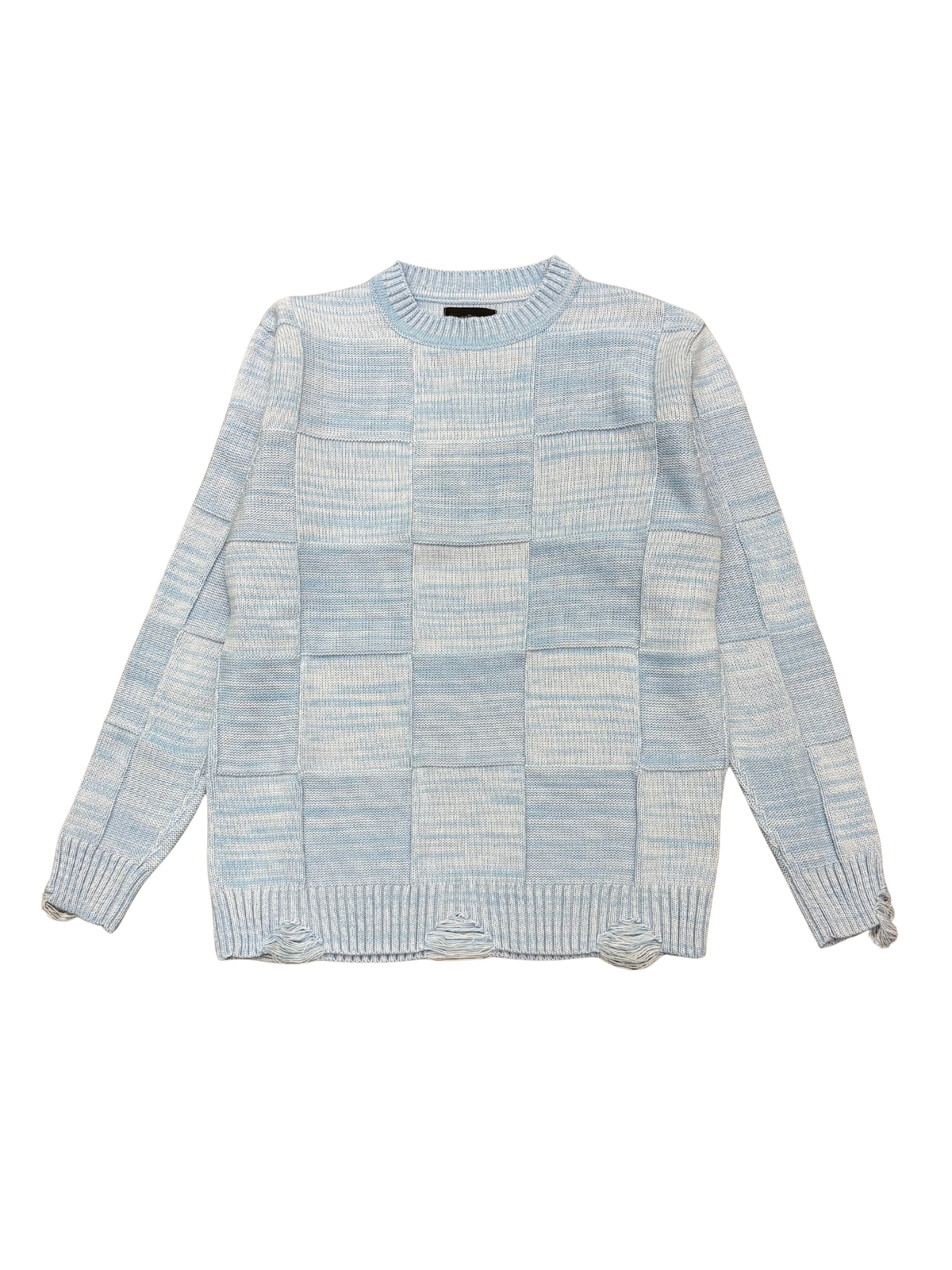 Mens Chequered Knit Sweater