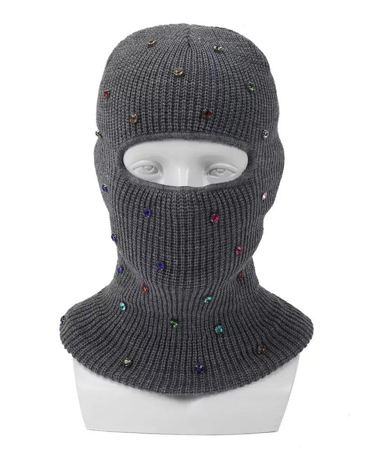 Multi Color Rhinestone Ski Mask