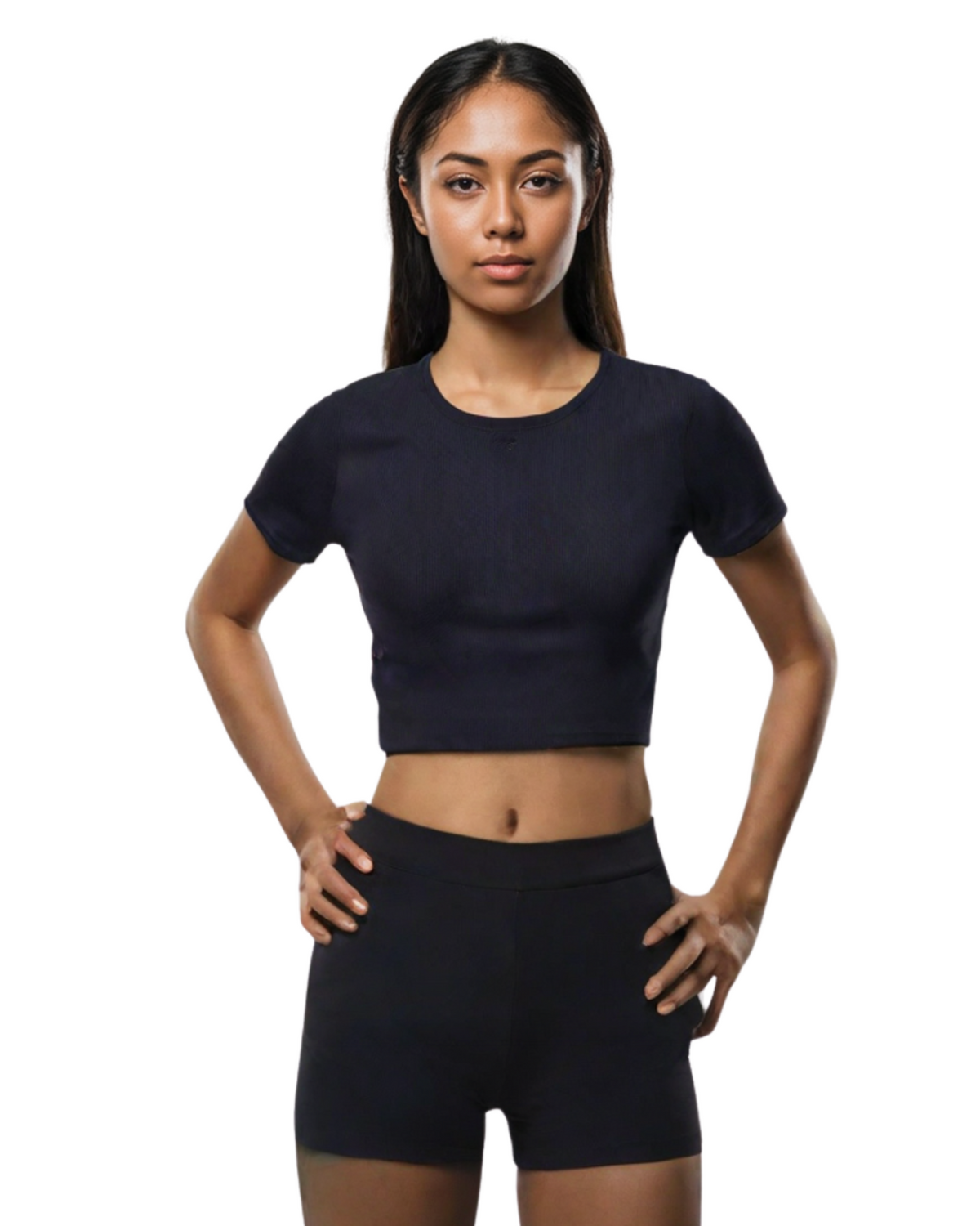 Womens Solid Rib Short Set