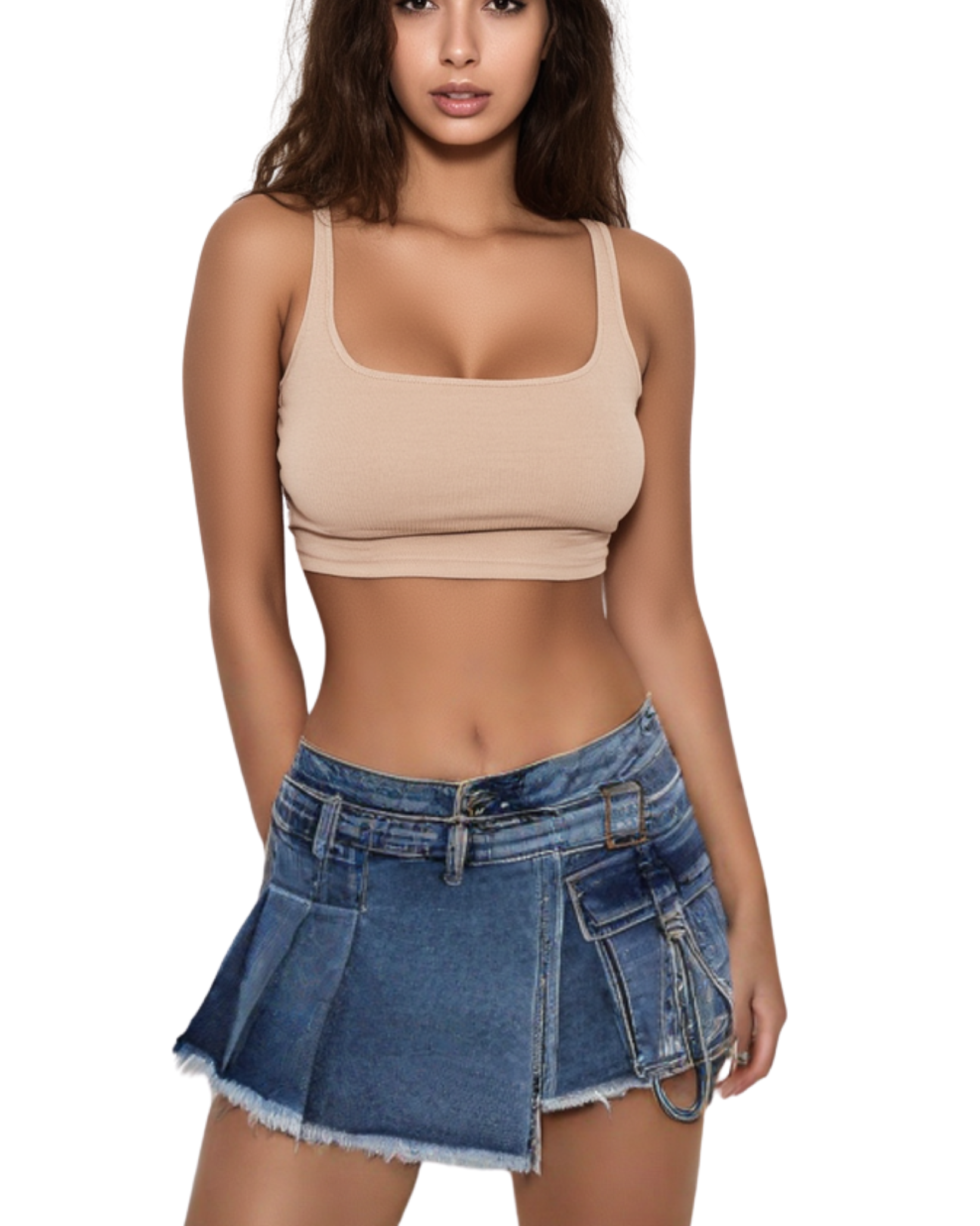 Womens Denim Jean Skirt 2066