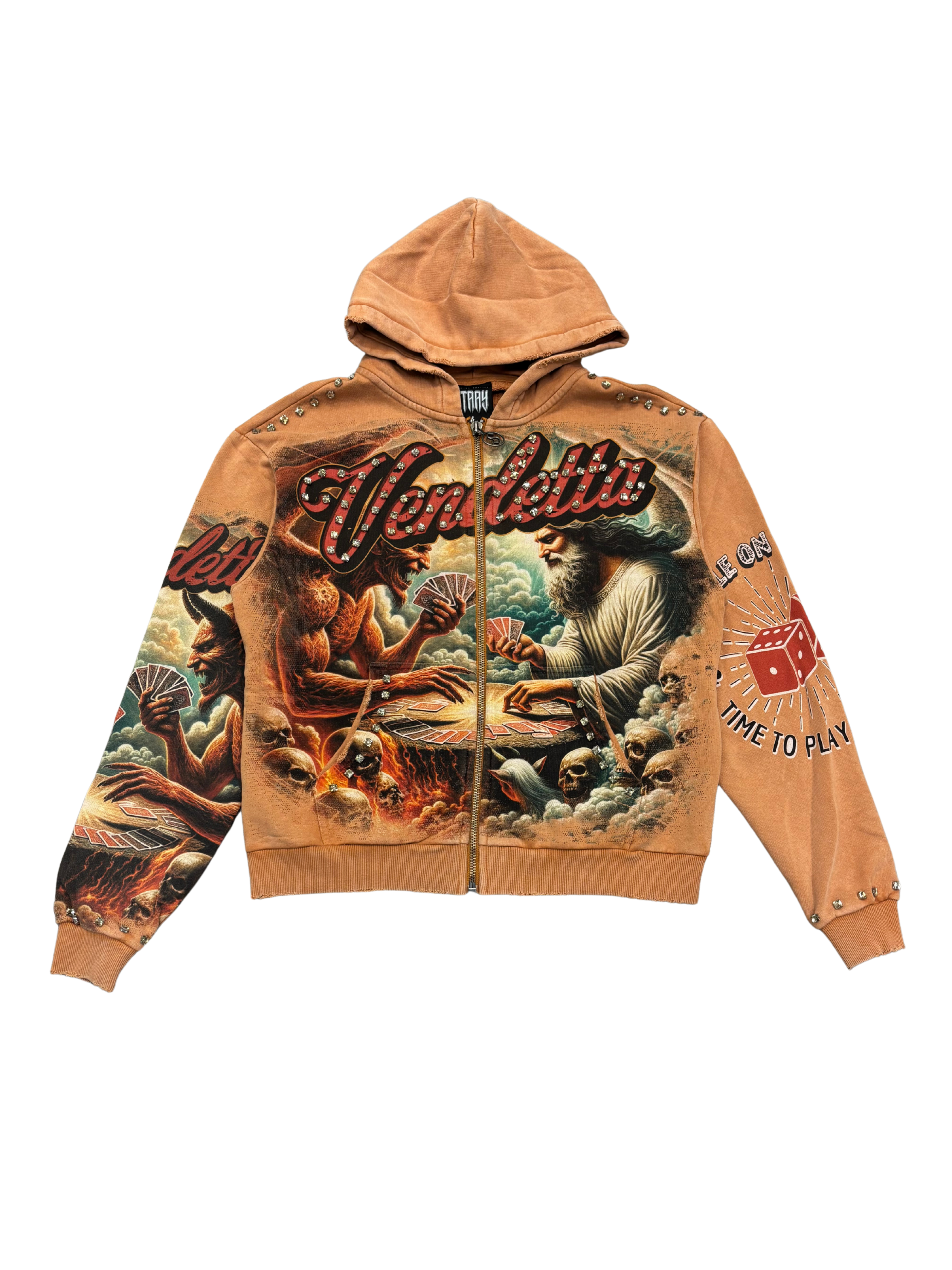 Mens Vendetta Zip Front Hoodie