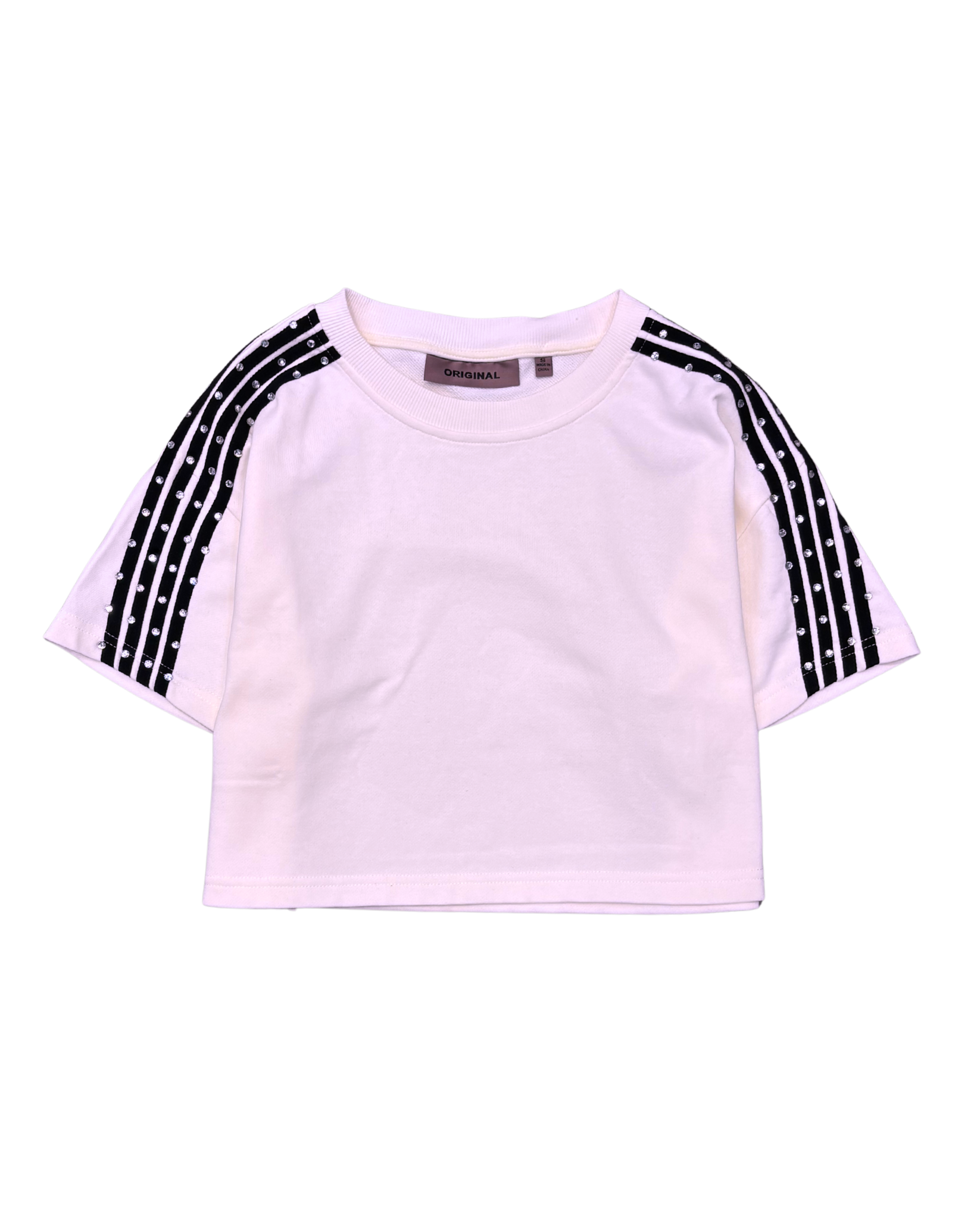 Womens Rhinestone Stripe Shirt