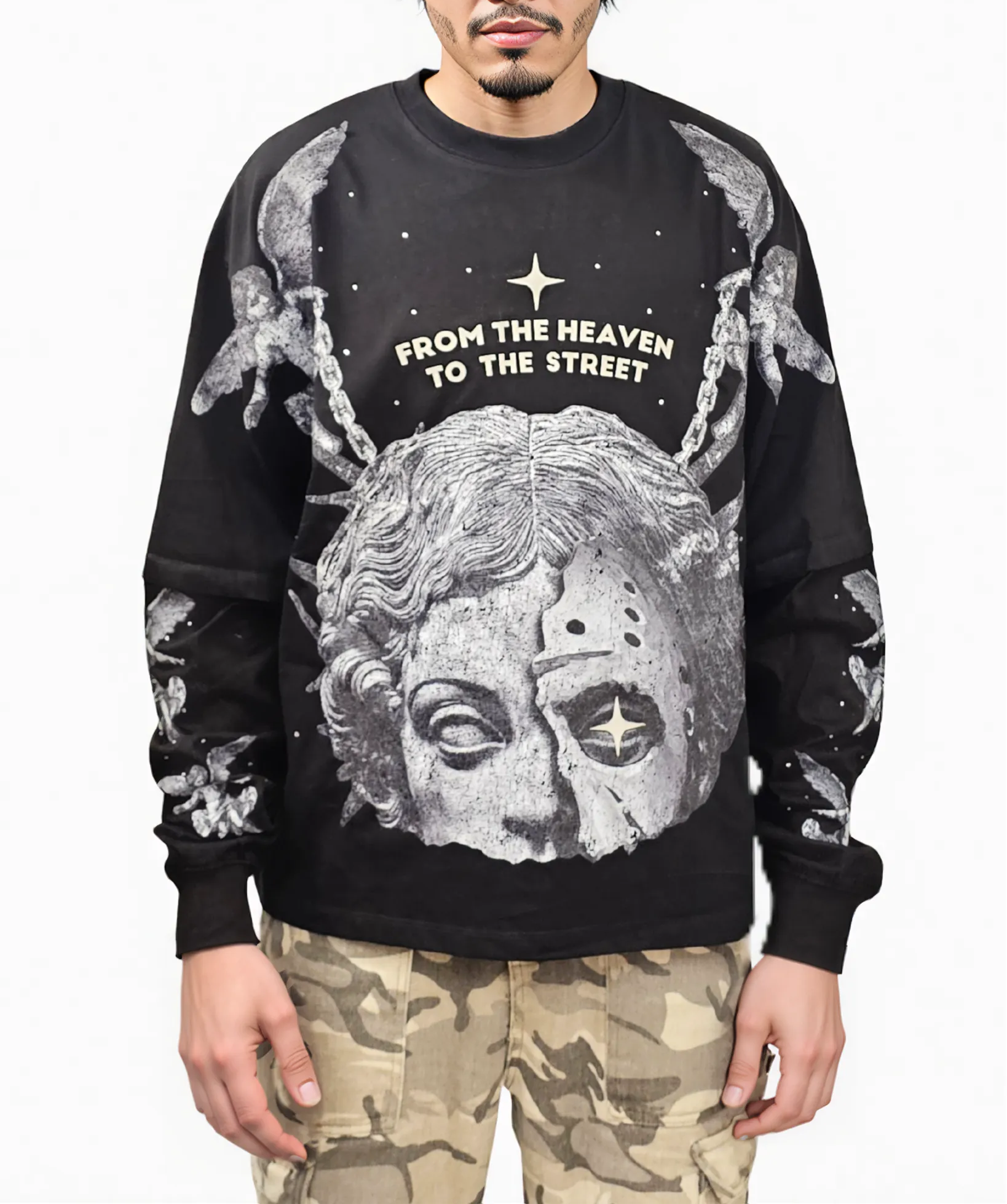 Mens Heaven Hell Full sleeve Shirt