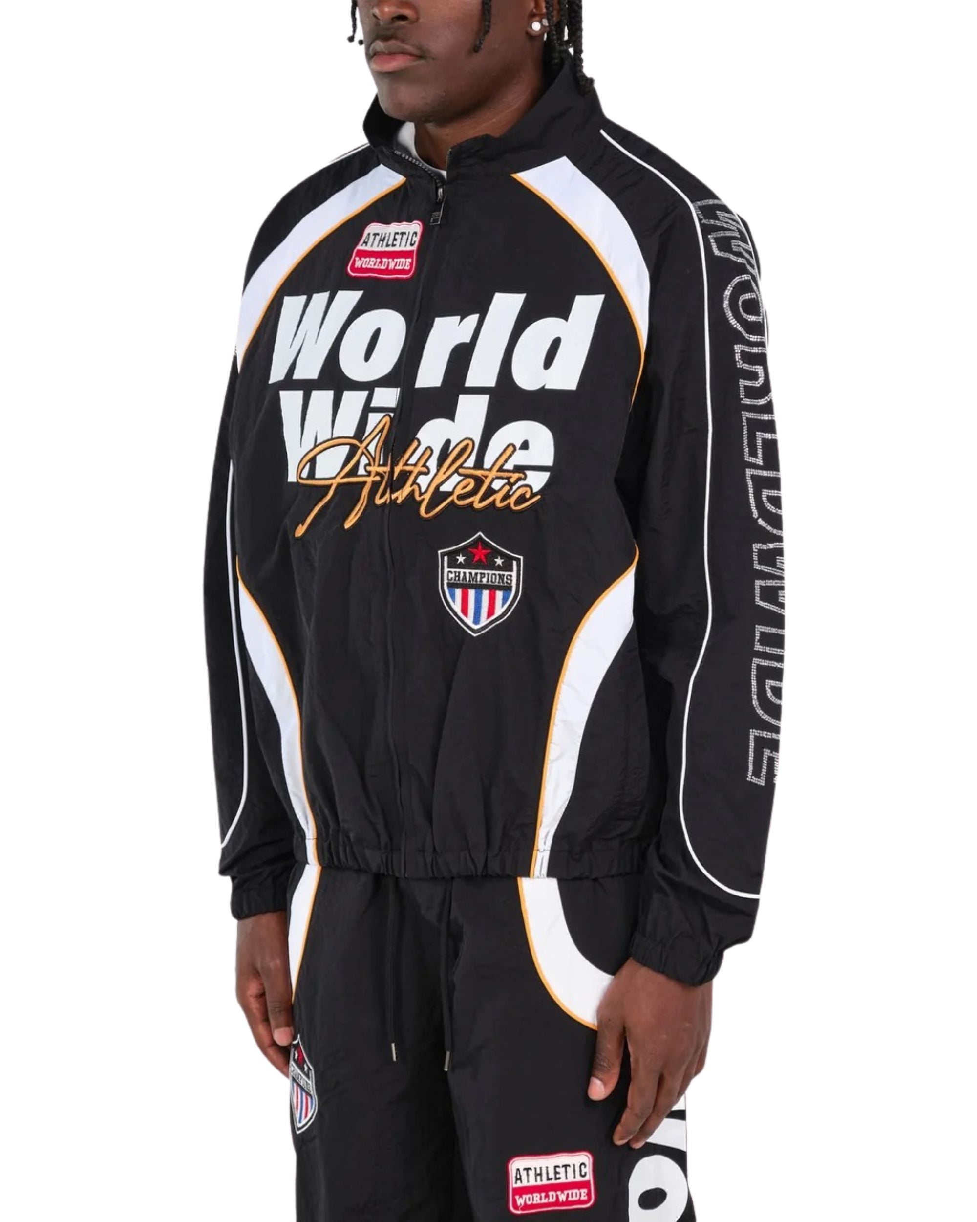 Mens Nylon Worldwide Full-Zip