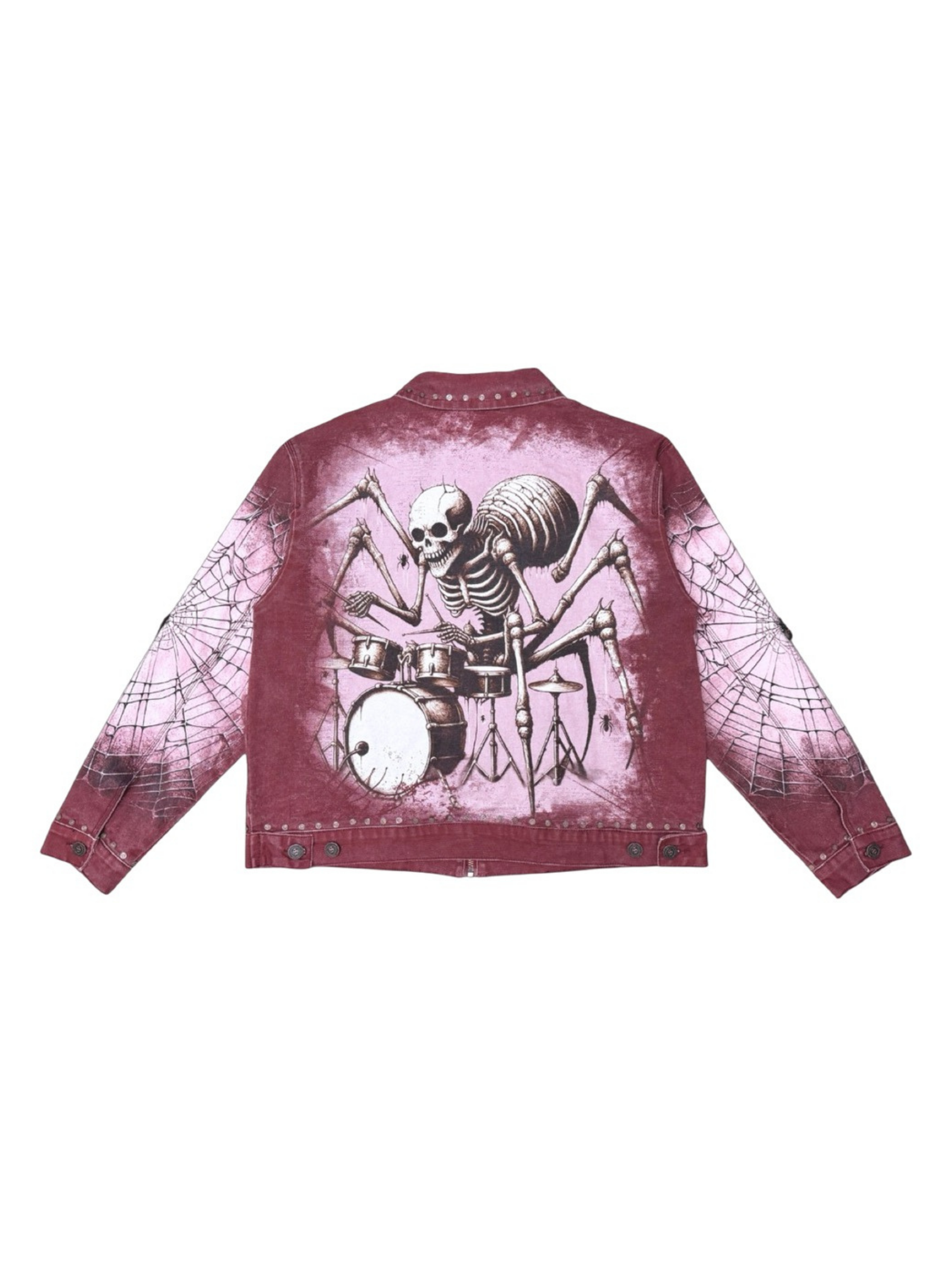 Mens Skull Drummer Canvas Jacket
