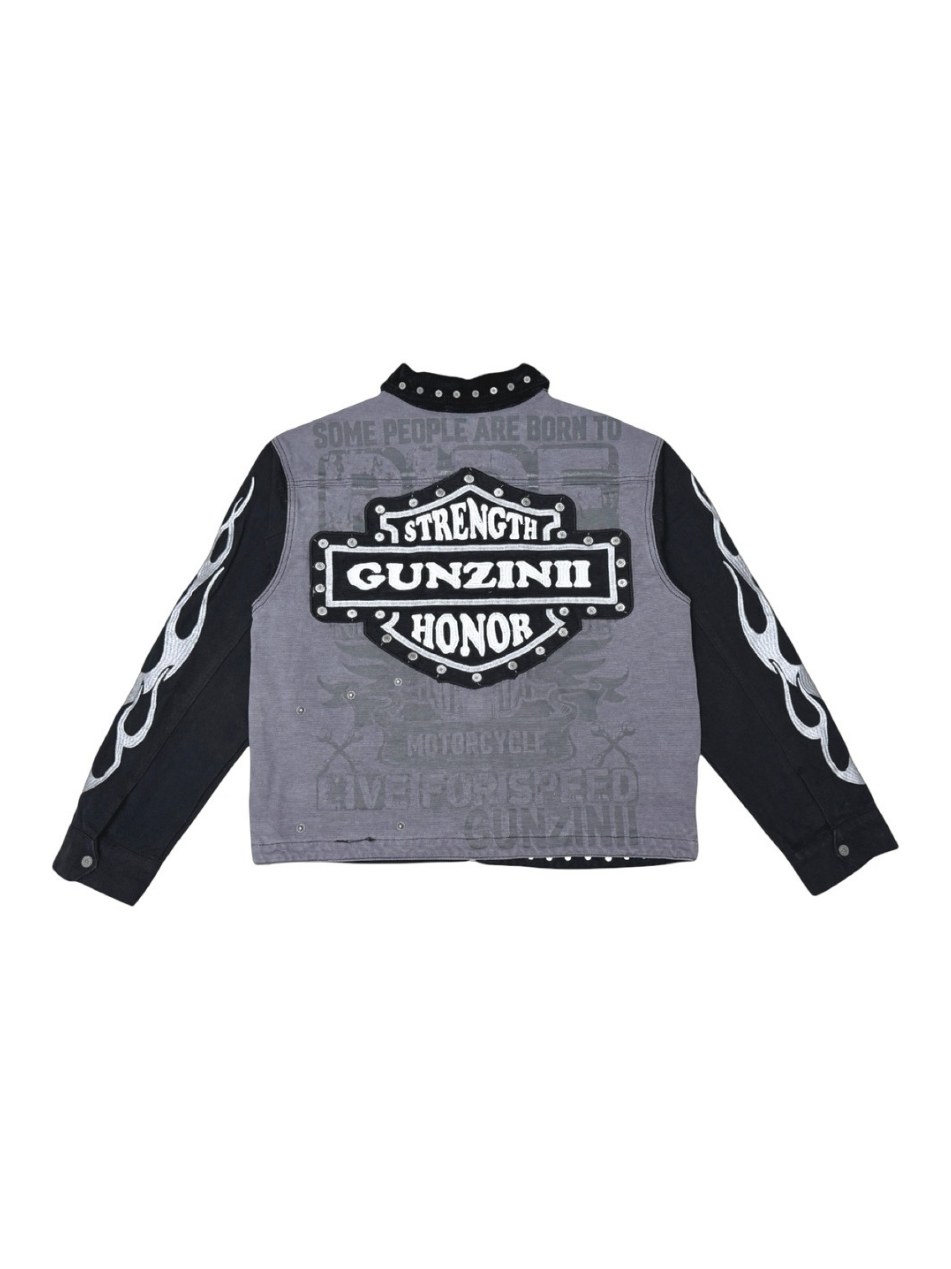 Mens Motorcycle Canvas Zip Jacket