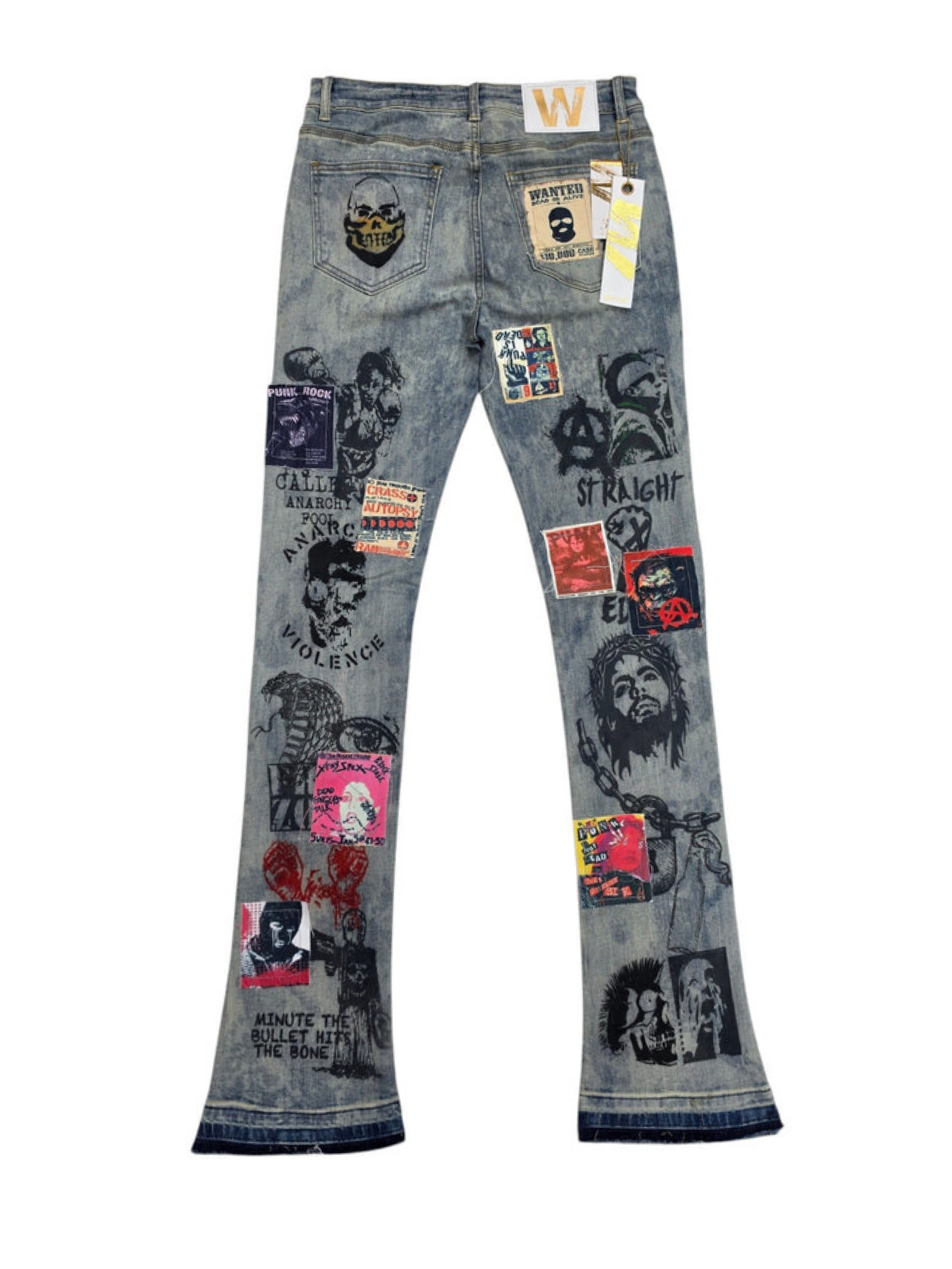 Mens Stacked Patches Jean M8779D