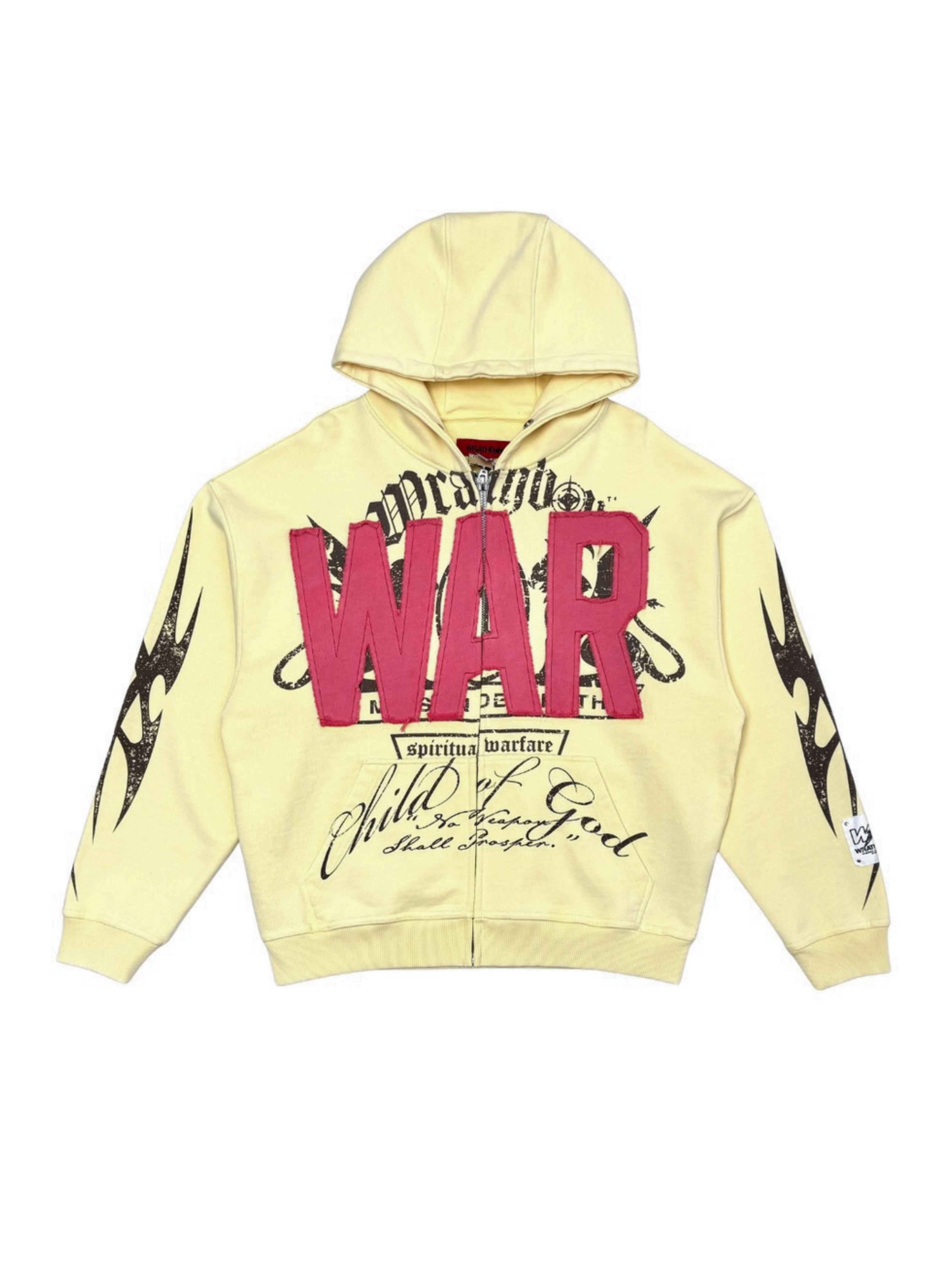 Mens Spiritual Warfare Zip Front Hoodie