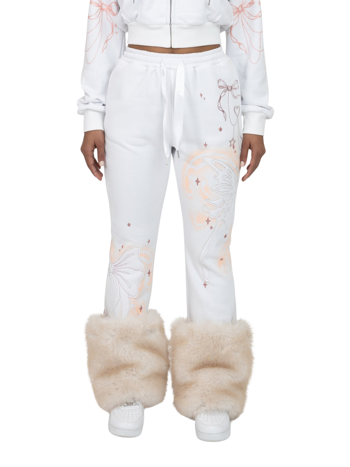 Womens Butterfly Rising Fur Sweatpant