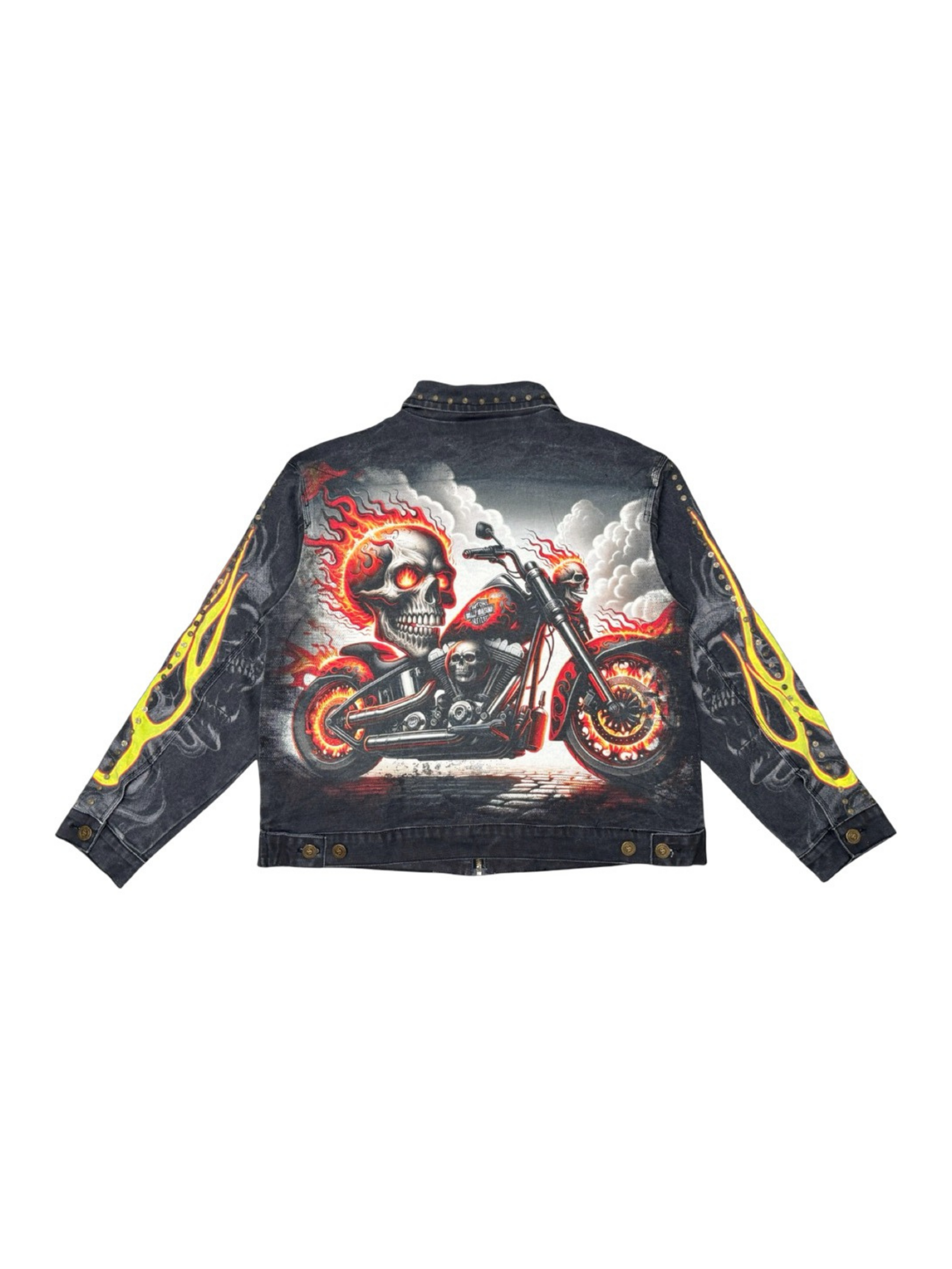 Mens Skull Rider Canvas Jacket
