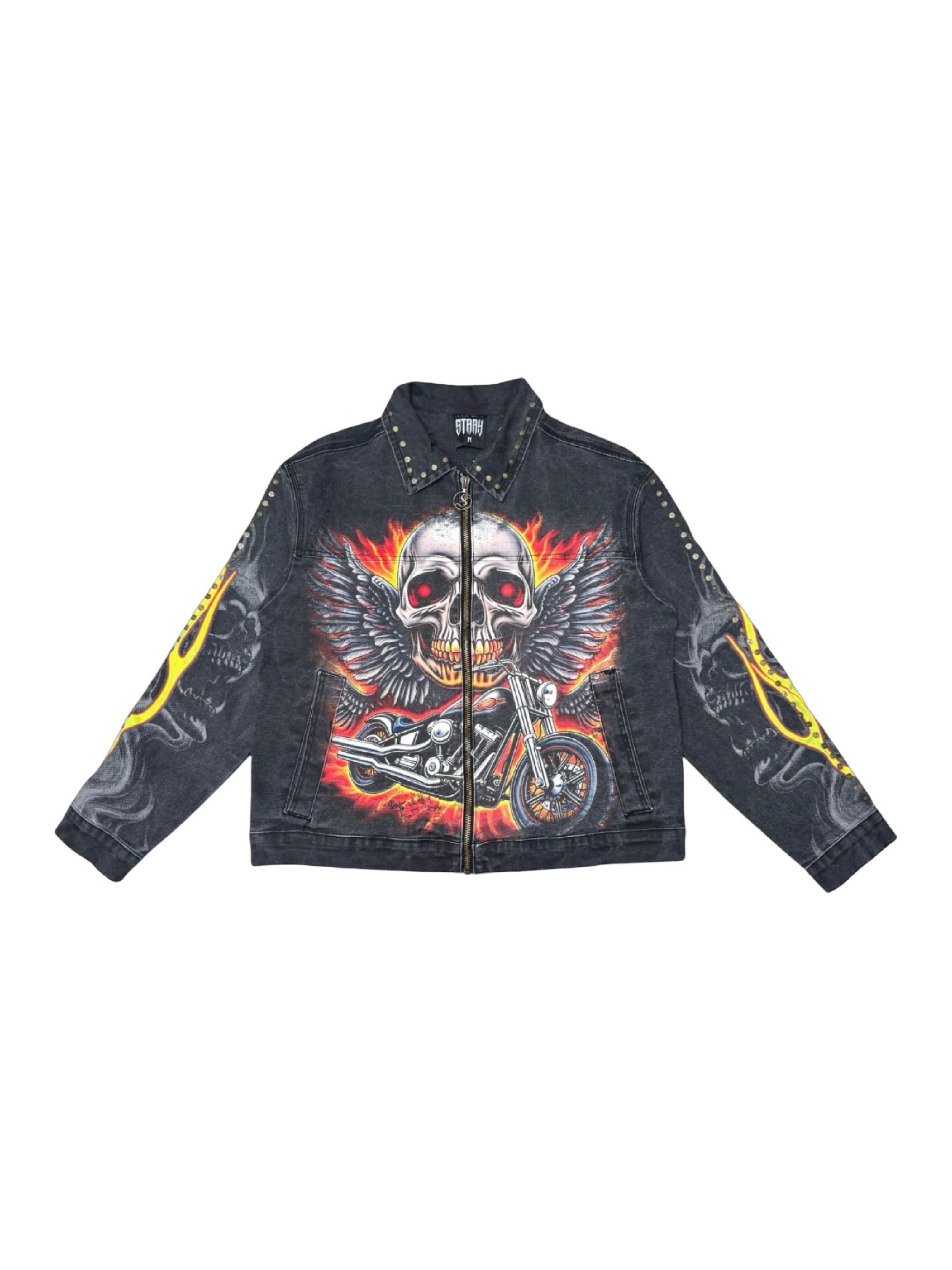 Mens Skull Rider Canvas Jacket