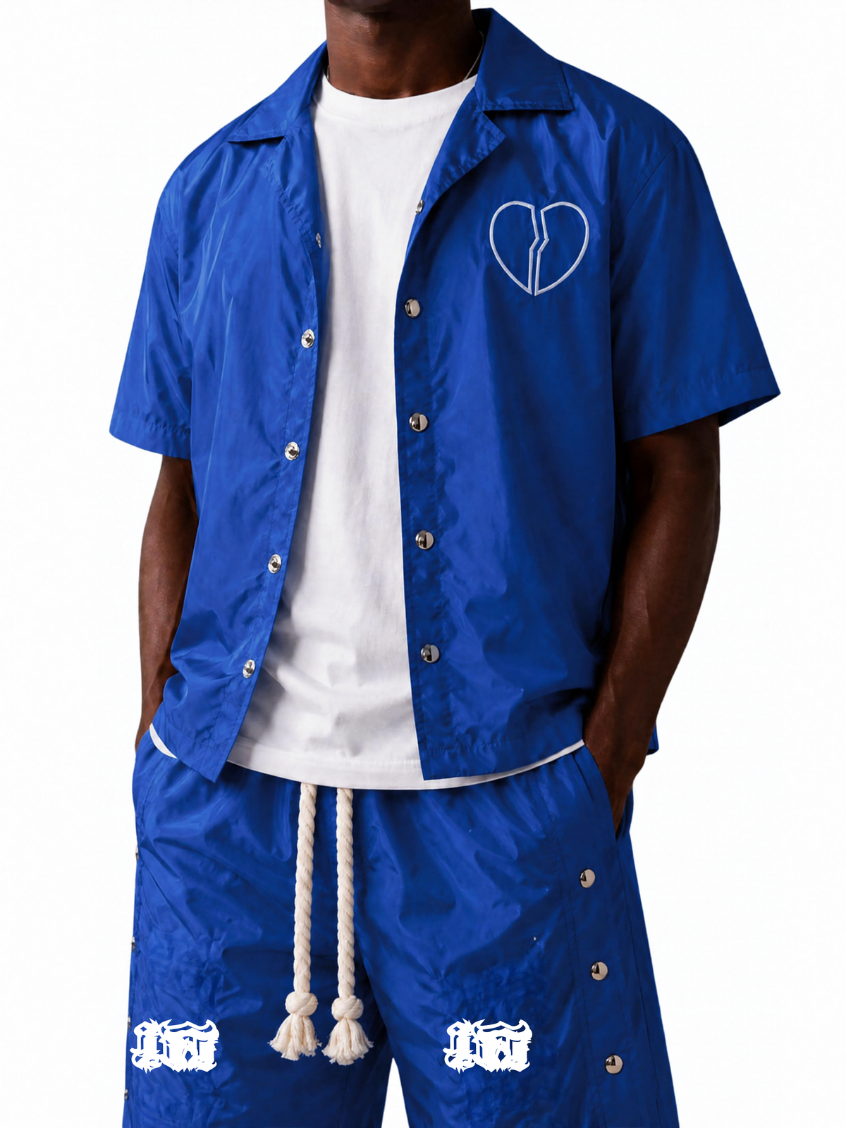 Mens Heartless Button Front Shirt