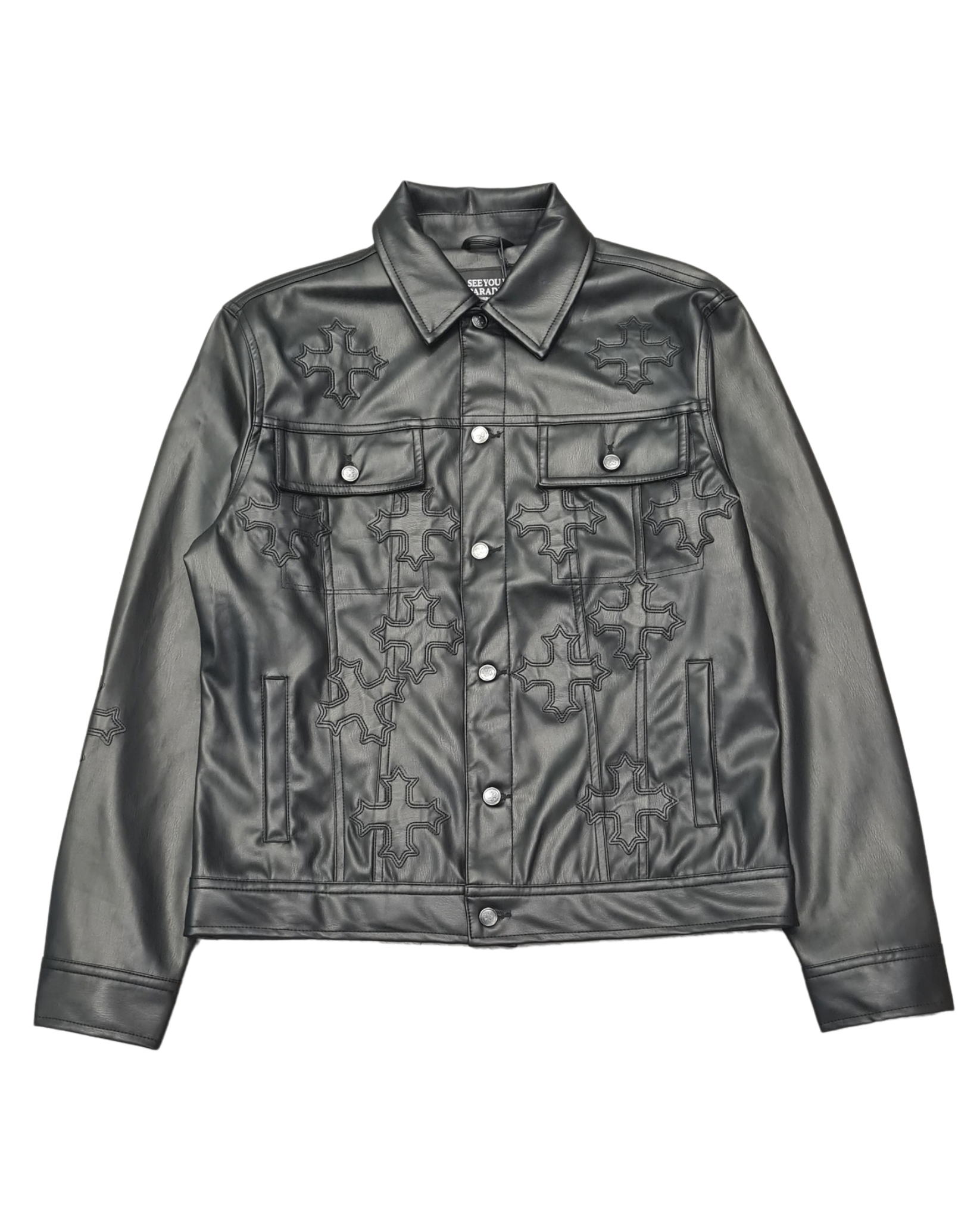 Mens Crosses Leather Jacket