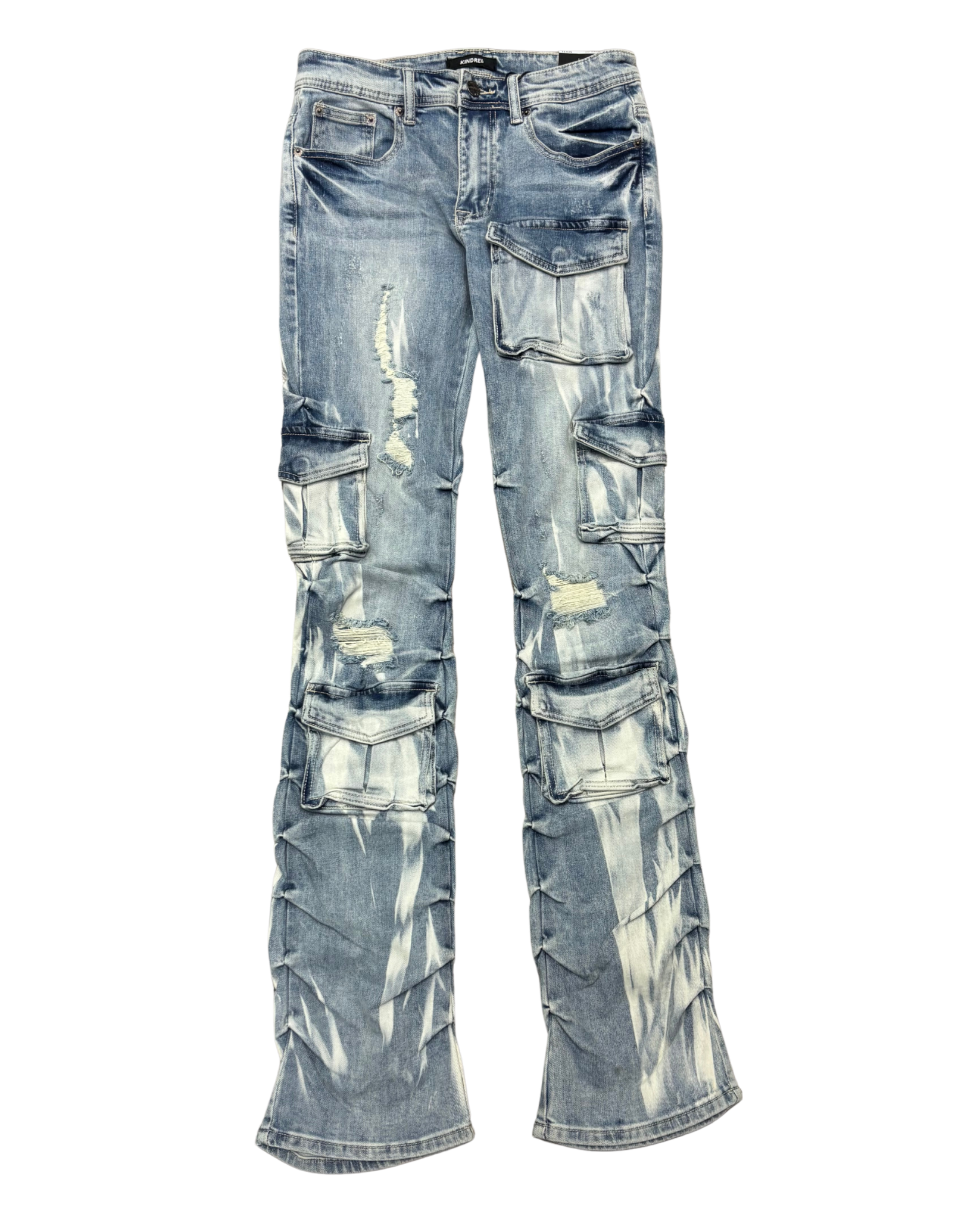 Men Stacked Cargo Denim Jean 2056