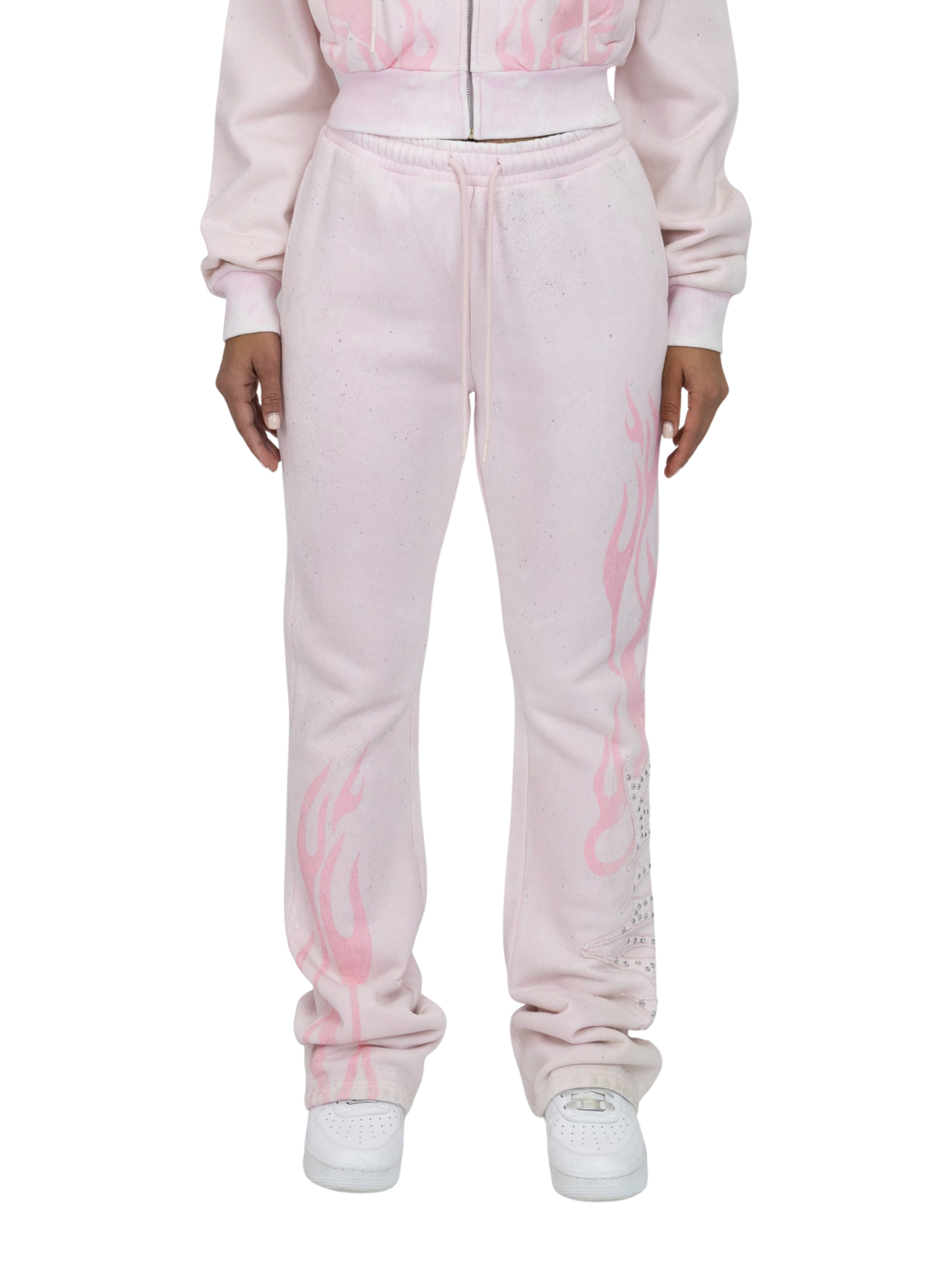 Womens Sparkly Fleece Sweatpants