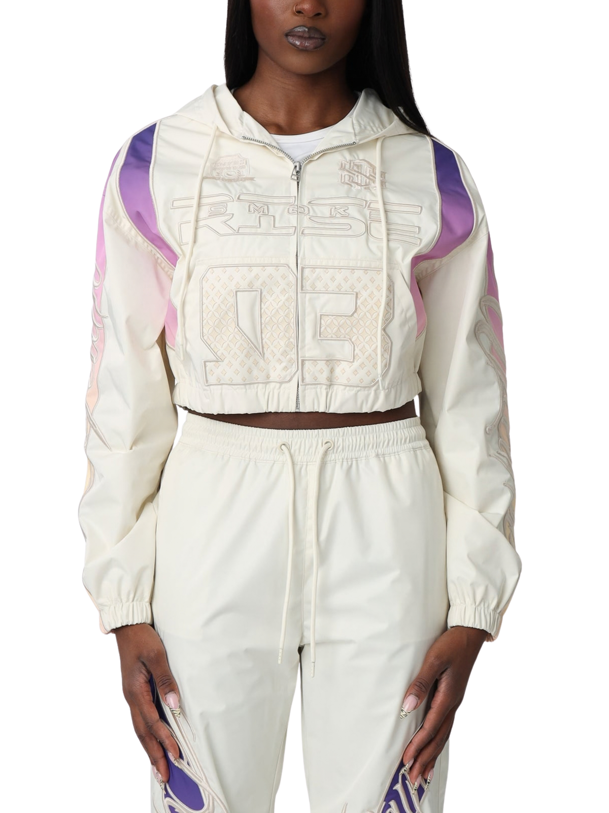 Womens Defiant Nylon Zip Hoodie