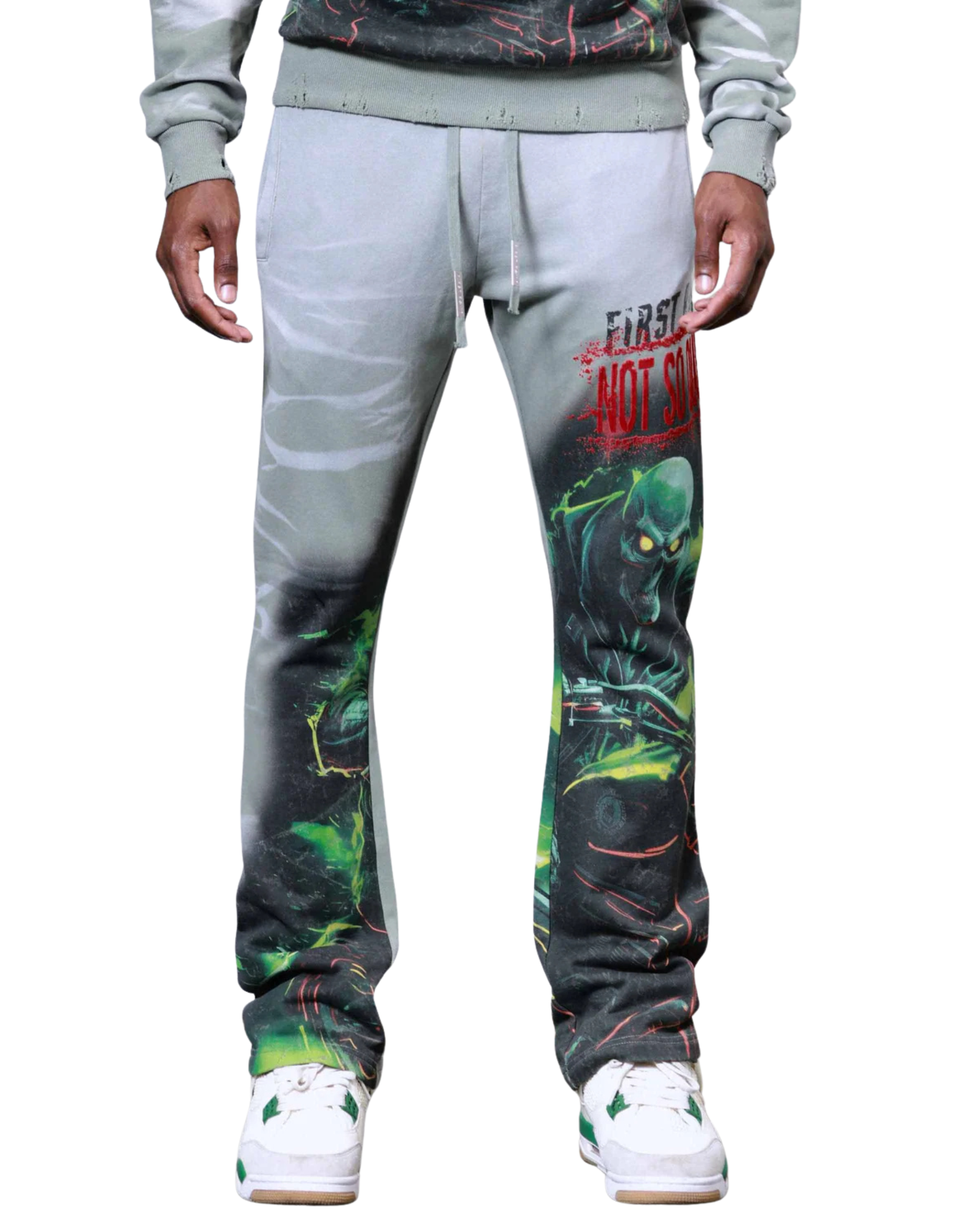 Mens Ghost Rider Stacked Sweatpants