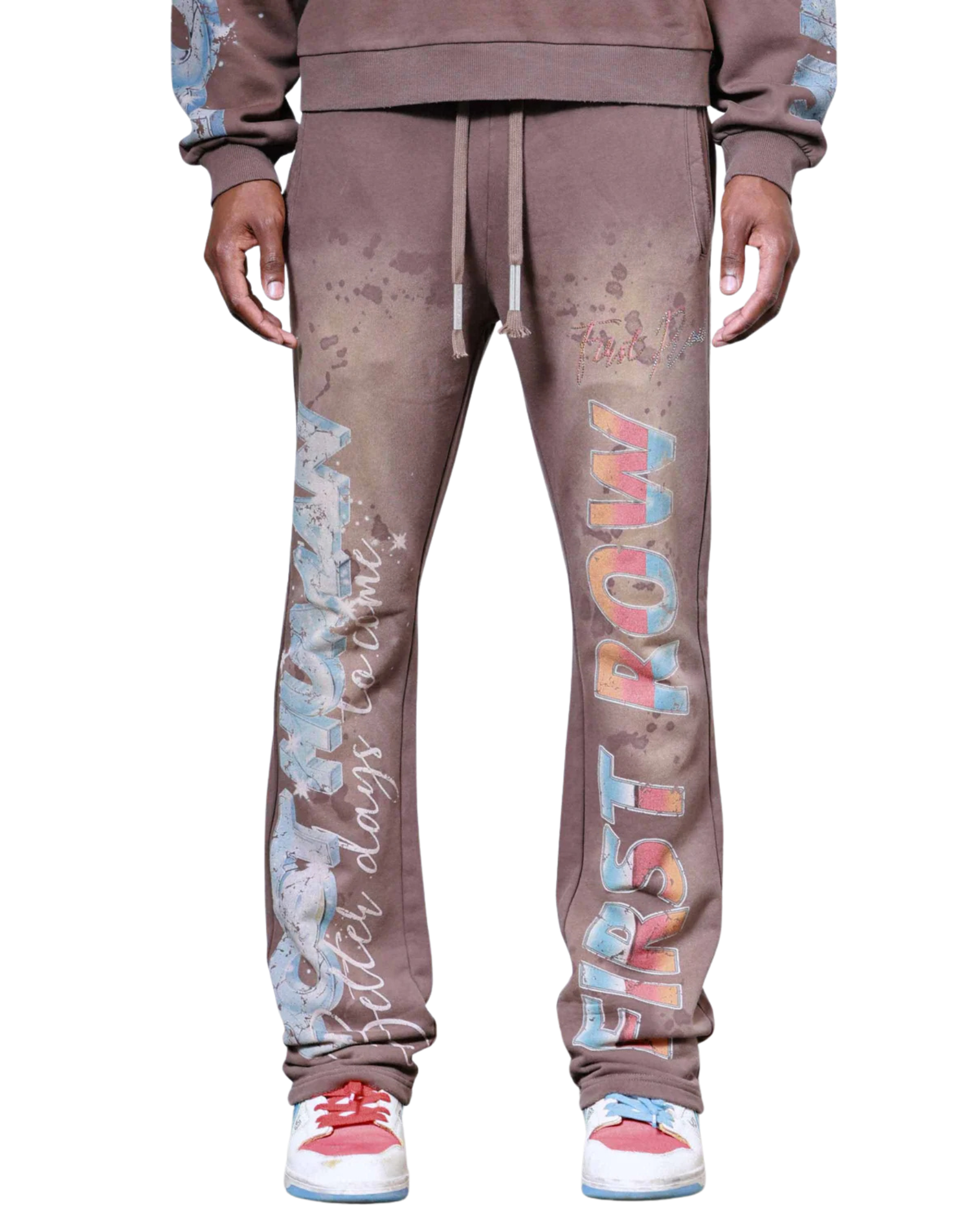 Mens Post Human New Born Stacked Sweatpant