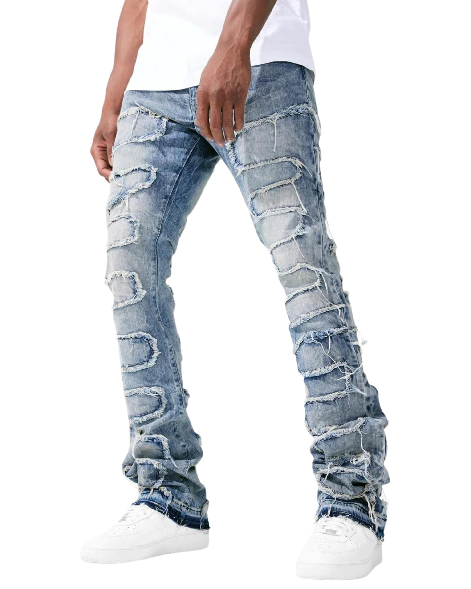 Mens Python Stacked Jeans JTF1130