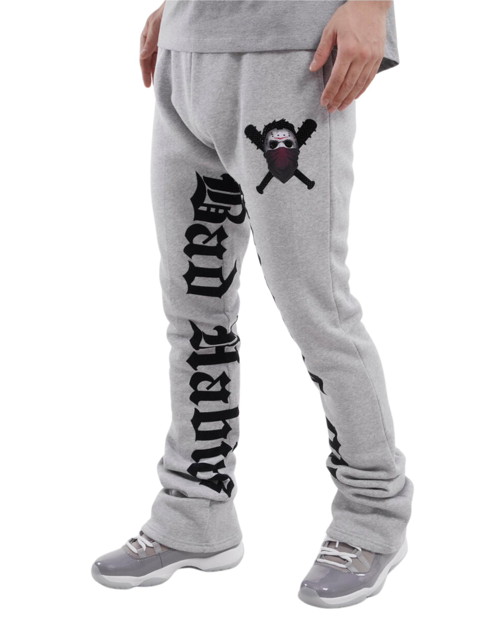 Mens Bad Habits Stacked Sweatpants