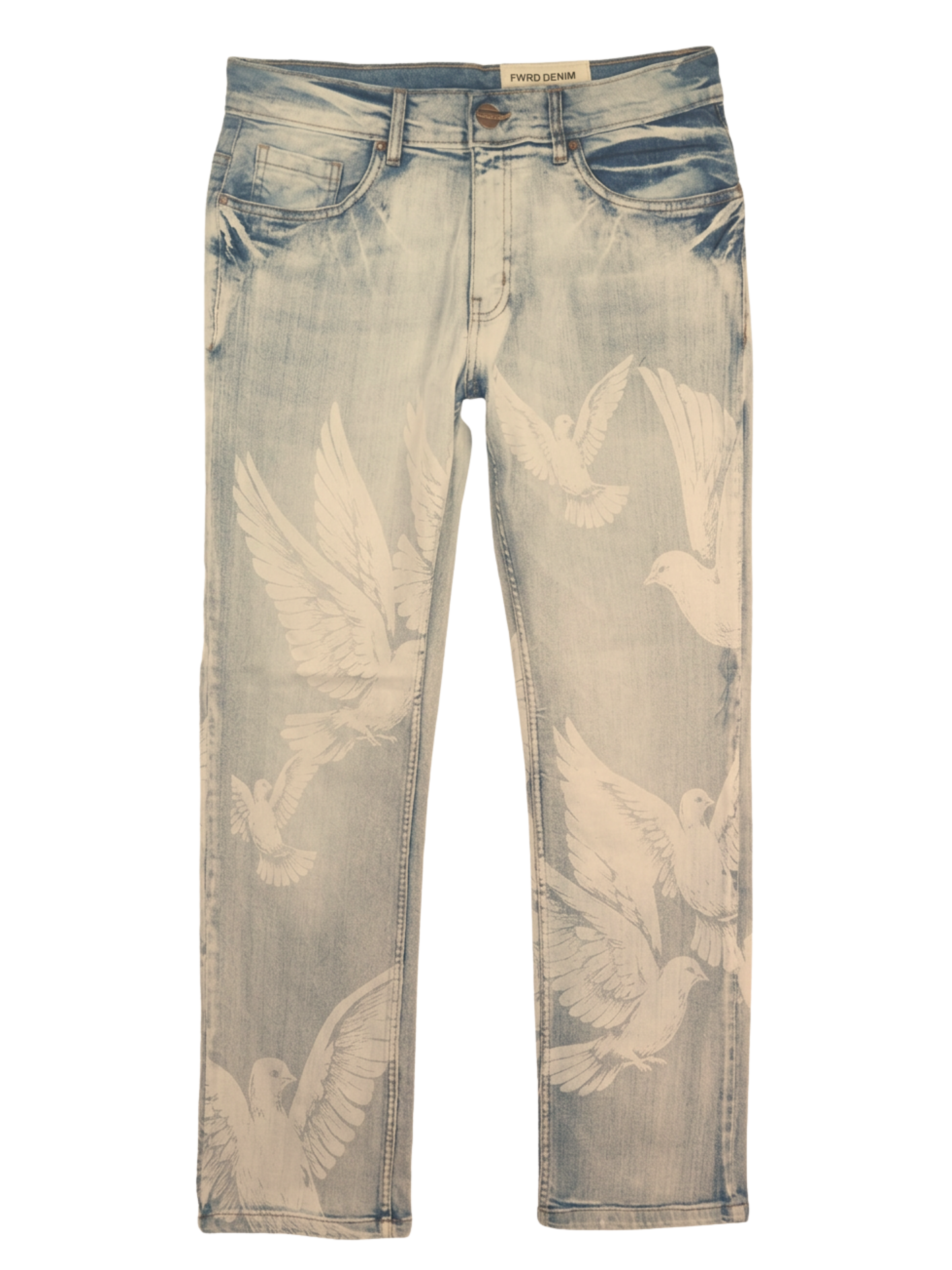 Mens Dove Printed Jeans 330489B