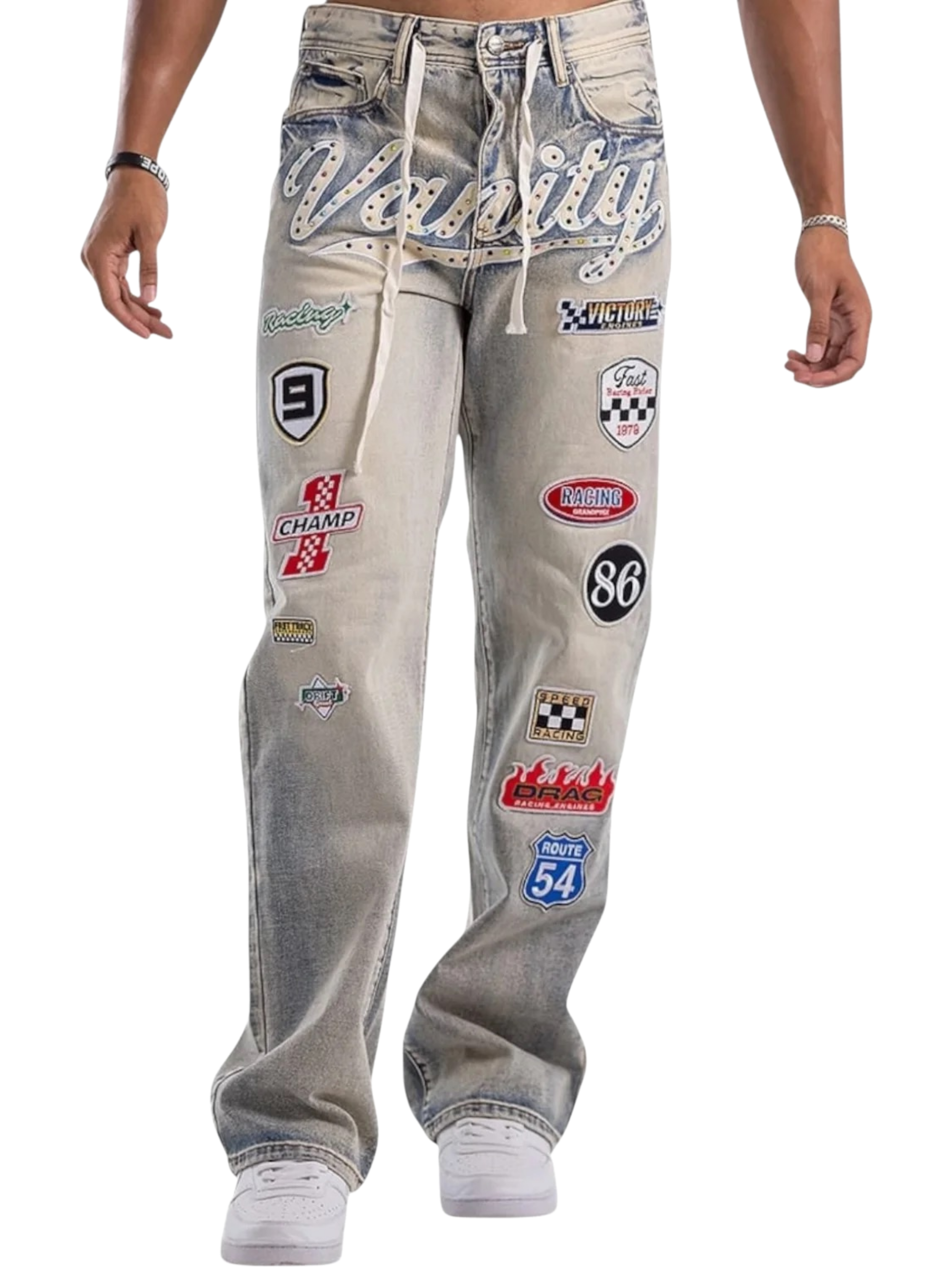 Mens Patchwork Jeans KD262P