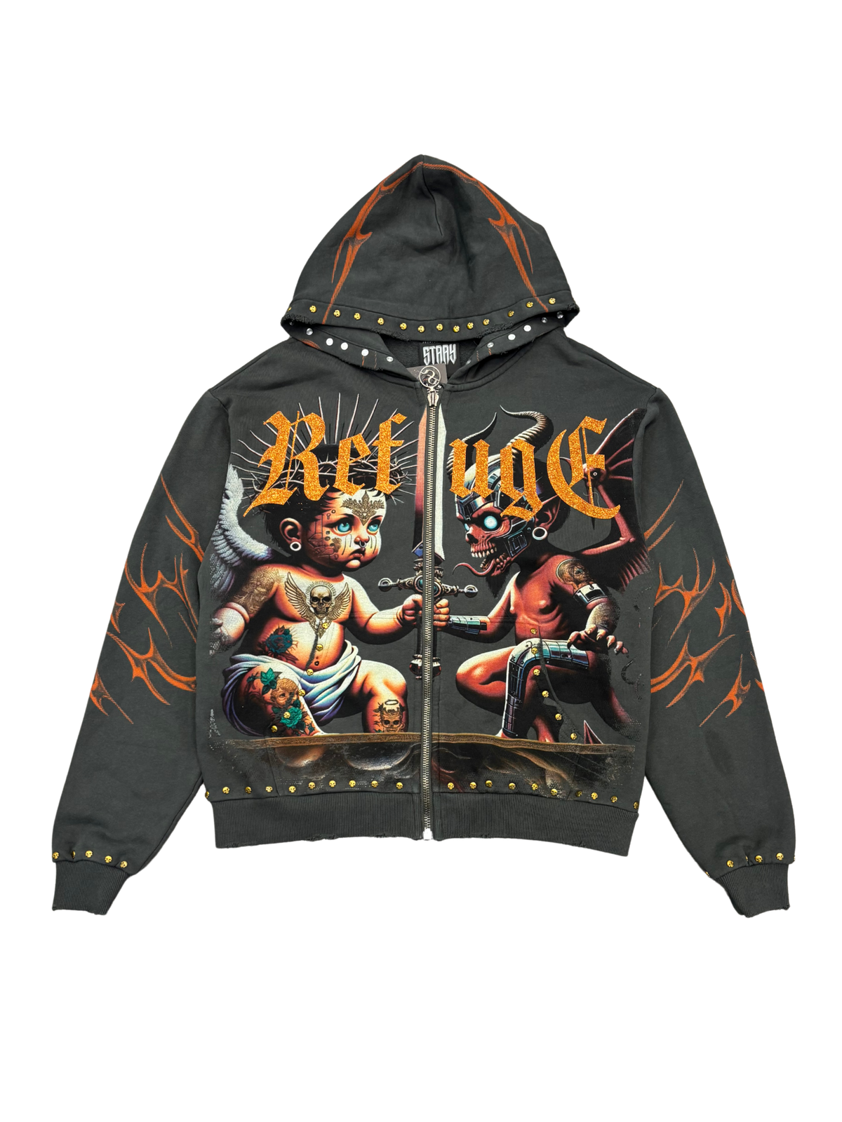 Mens Refuge Zip Front Hoodie