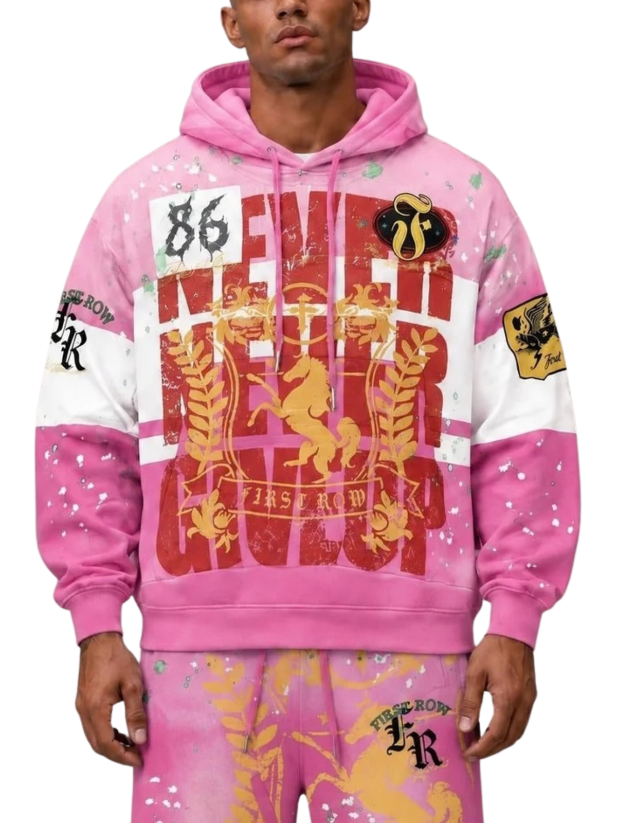 Mens Never Give Up Hoodie