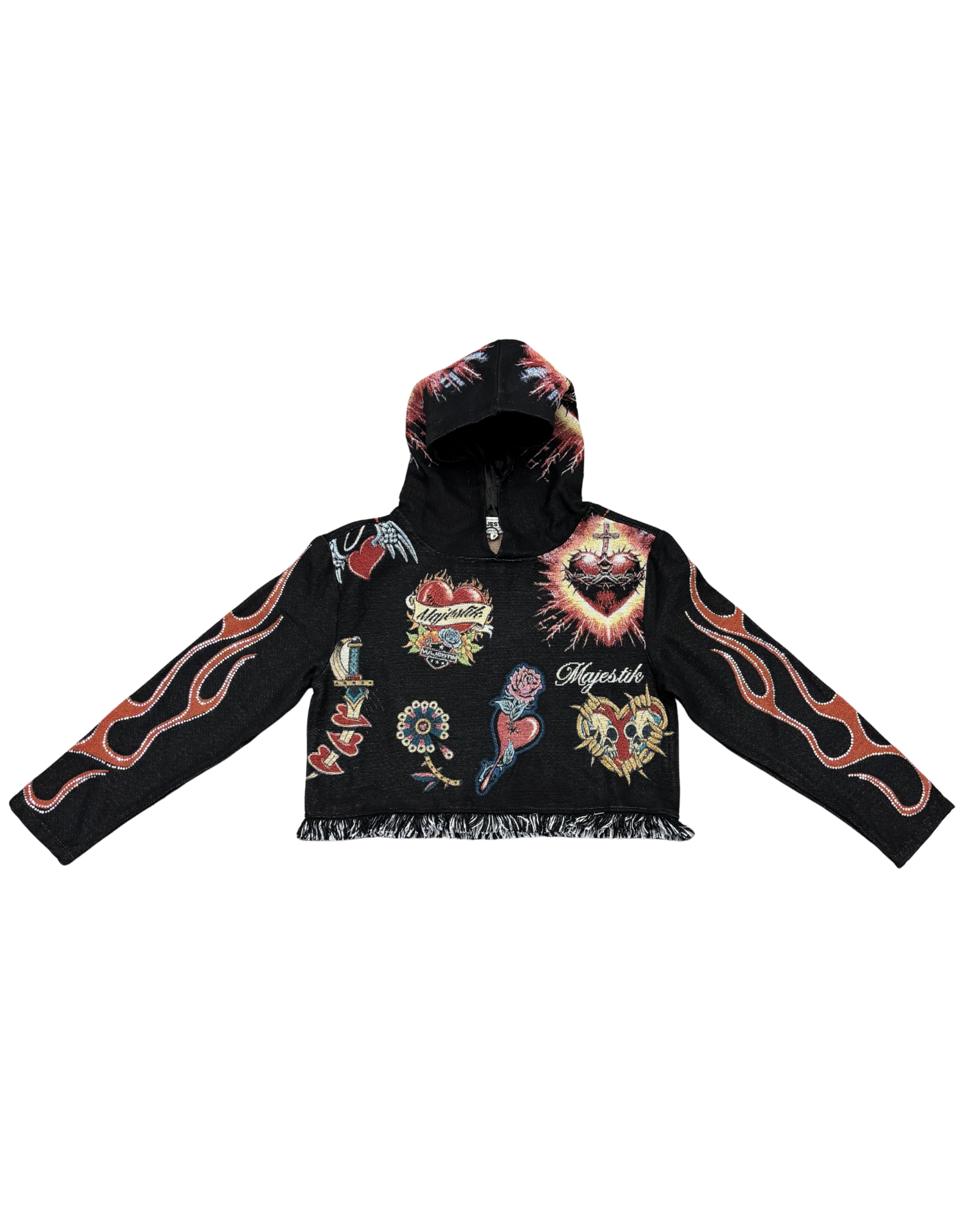 Womens Rose Heart Hoodie