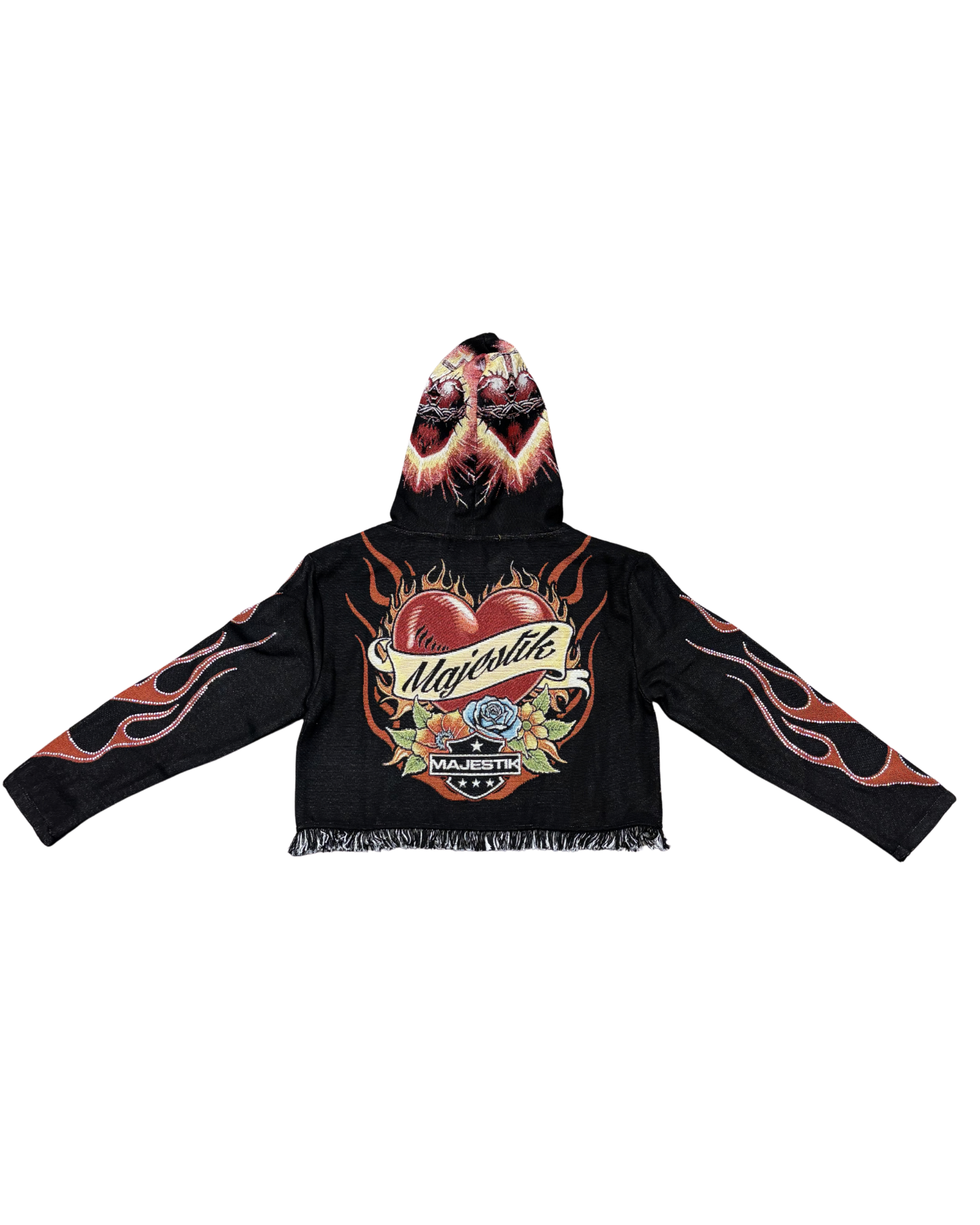 Womens Rose Heart Hoodie