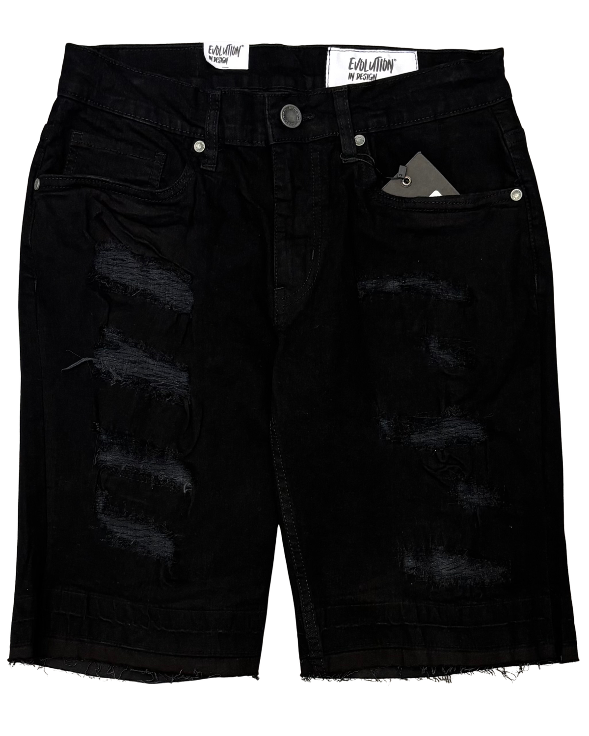Mens Ripped Relaxed Denim Shorts
