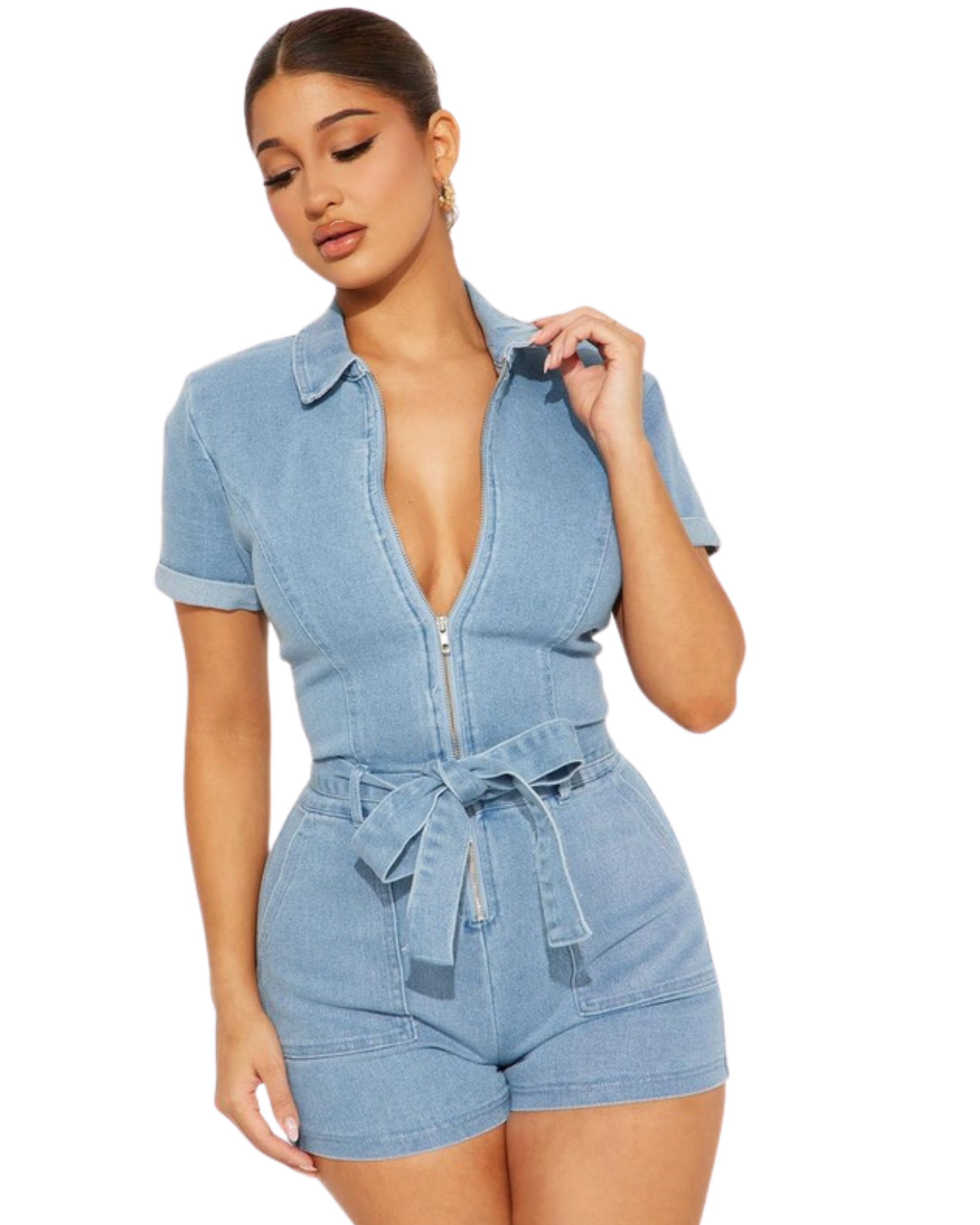 Womens Bianca Denim Romper
