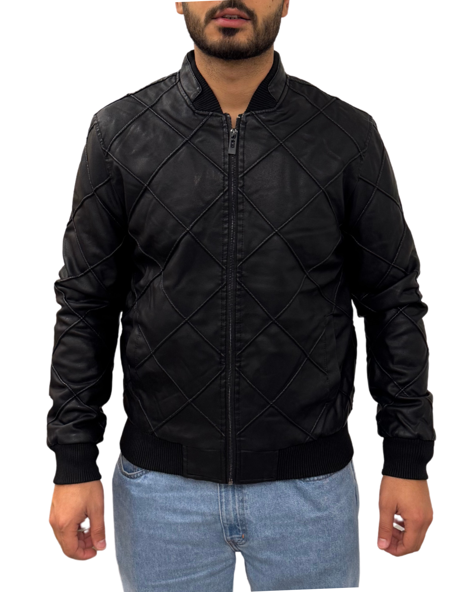 Mens Leather Jacket MJ804