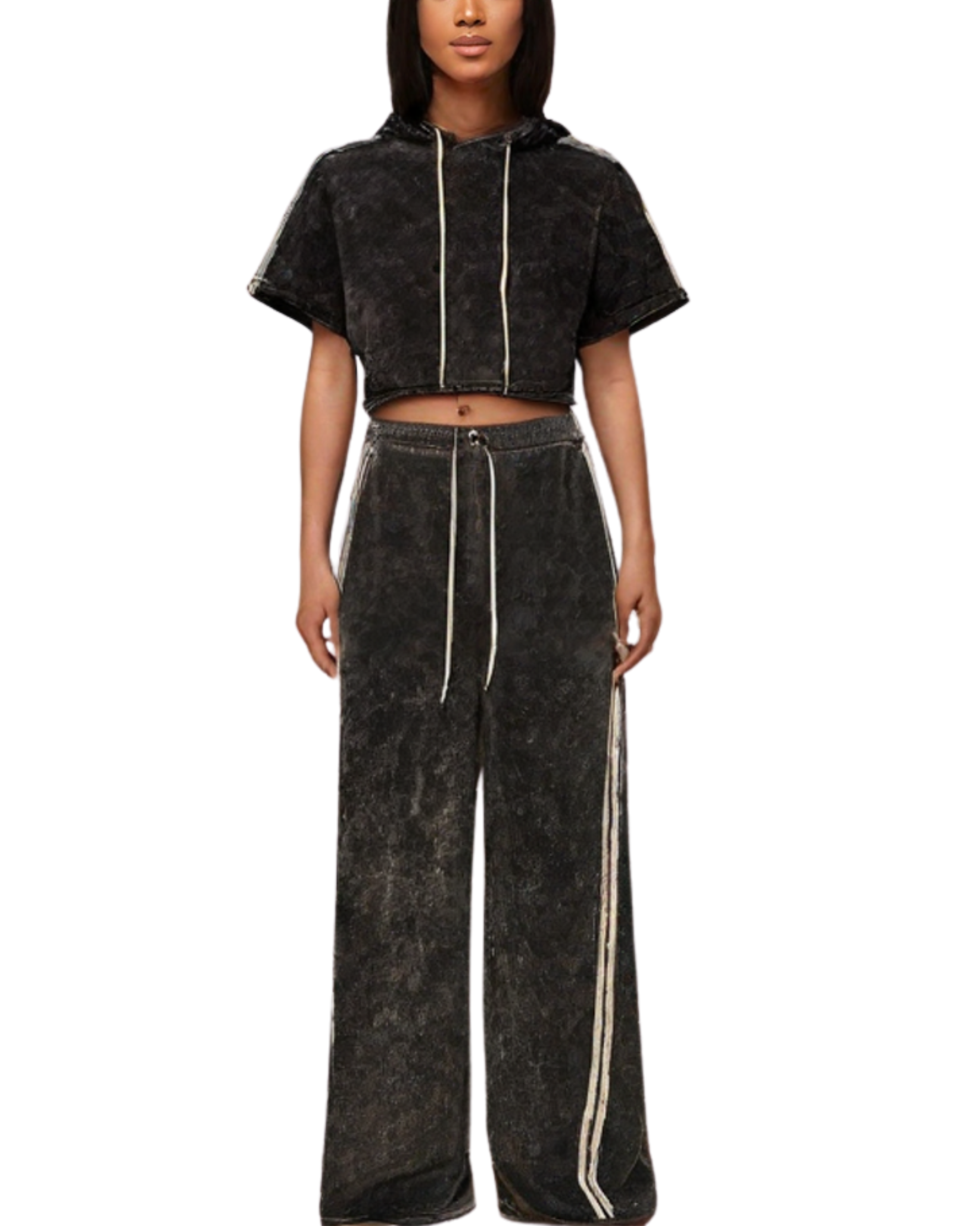 Womens Oversize Stripe Sweat Shirt And Pant