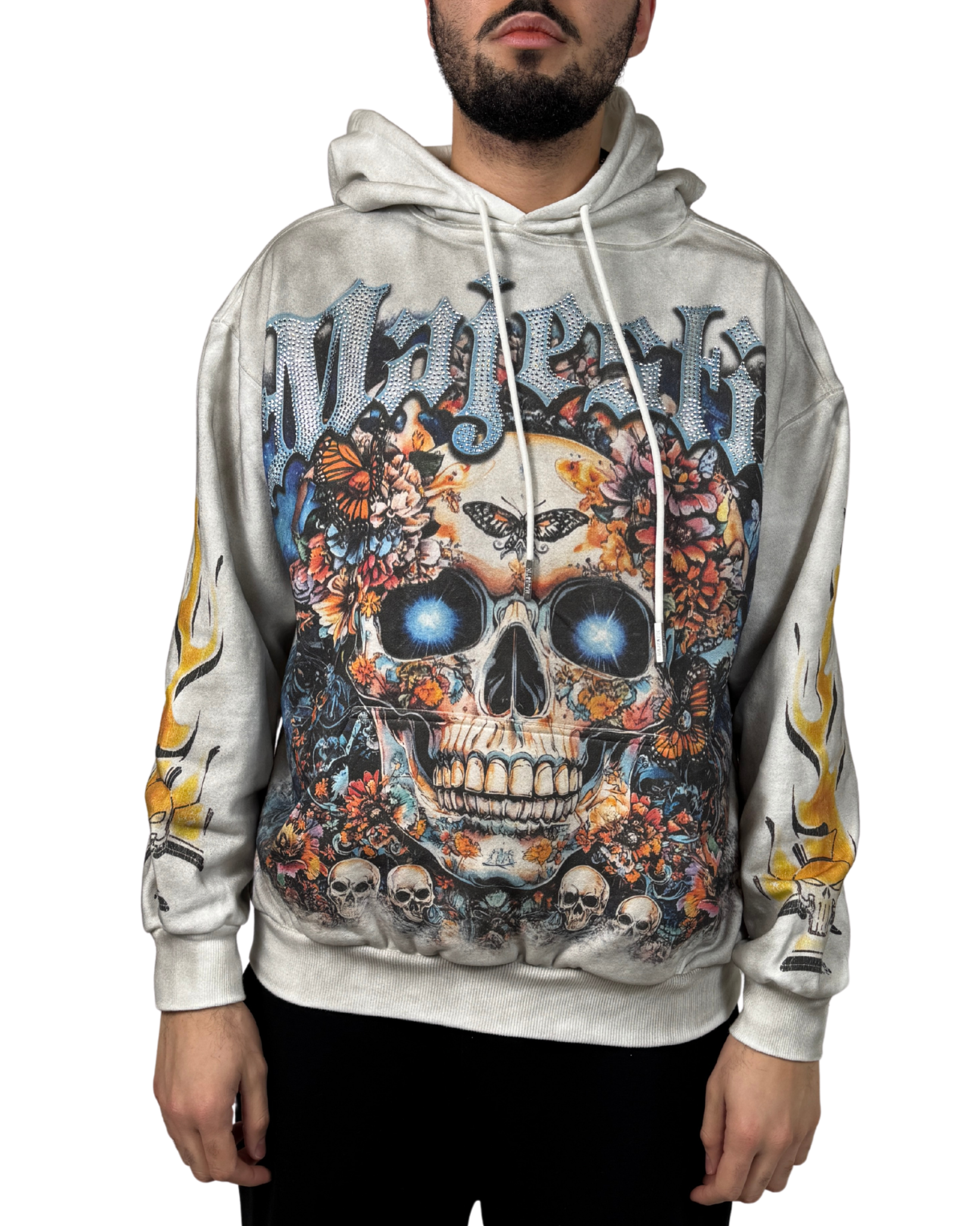 Mens Skeleton with Butterfly hoodie