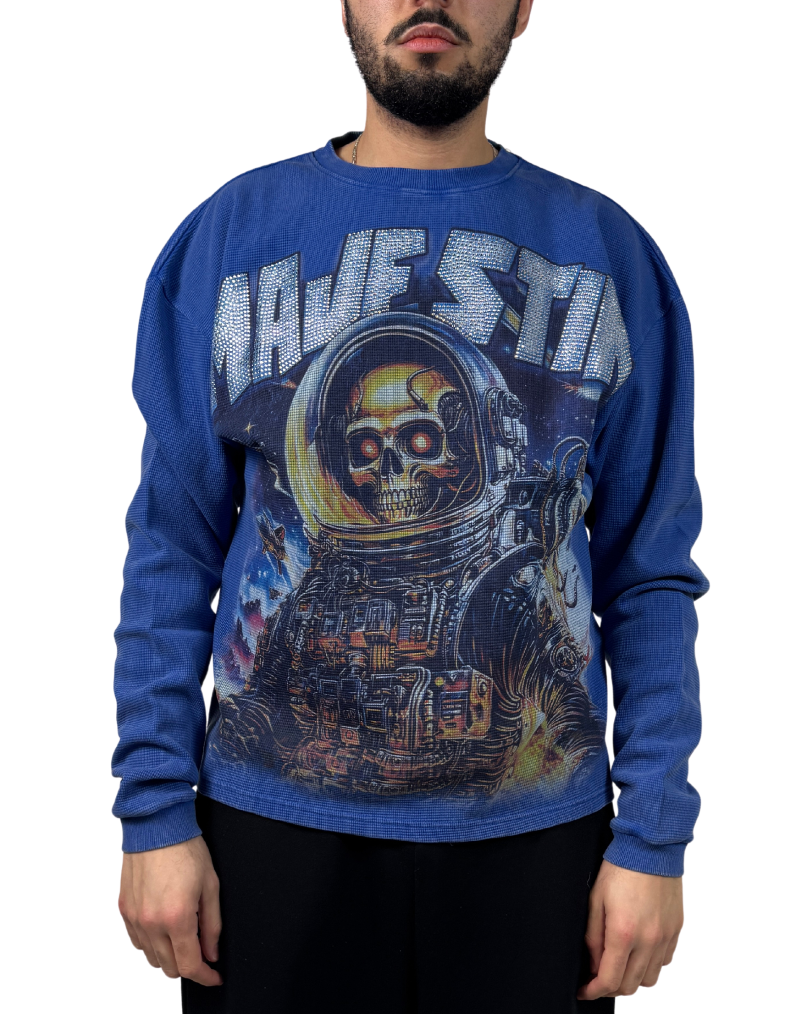 Mens Skeleton astronaut full sleeve shirt