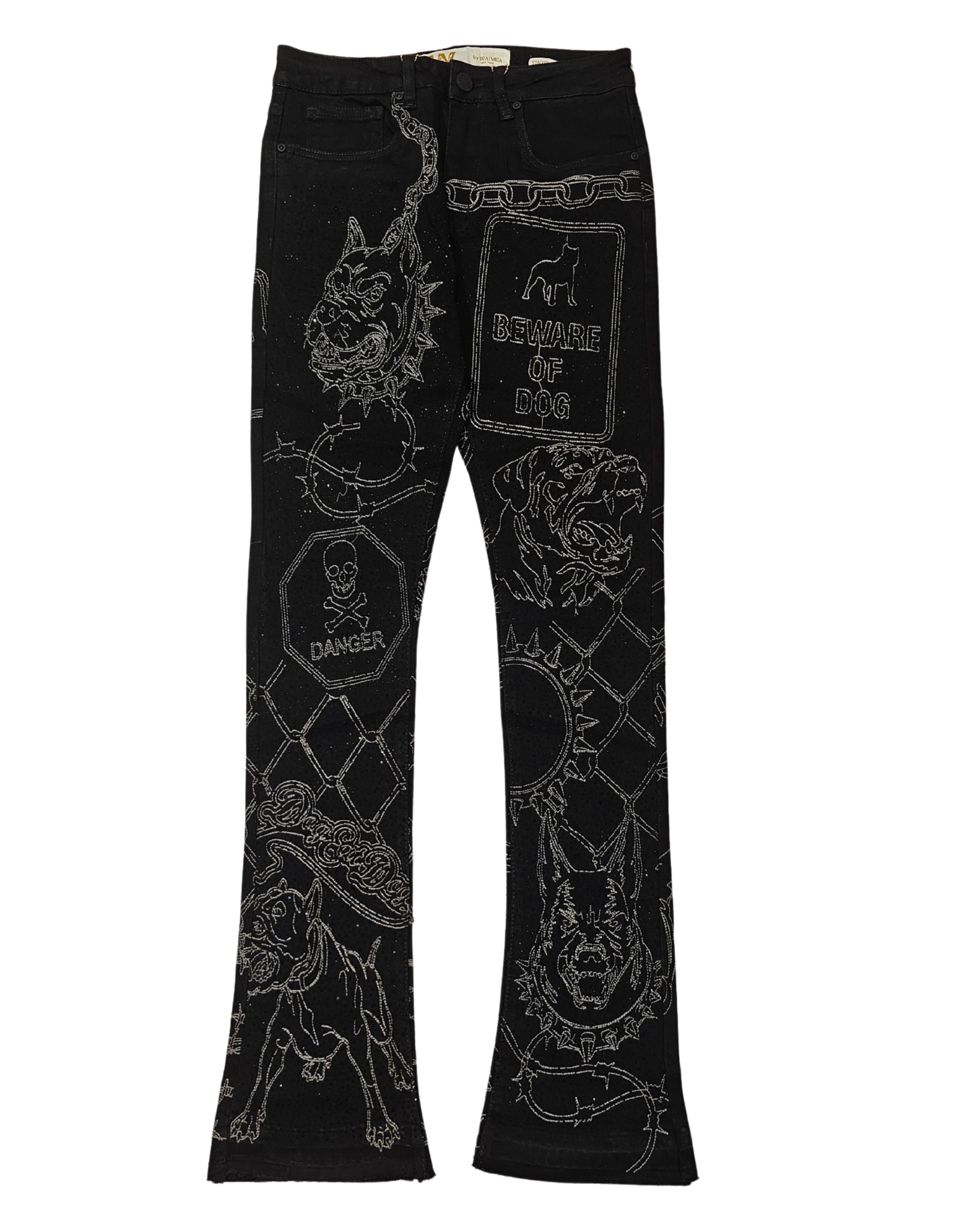 Mens Bull Dog Rhinestone Jean M8537D