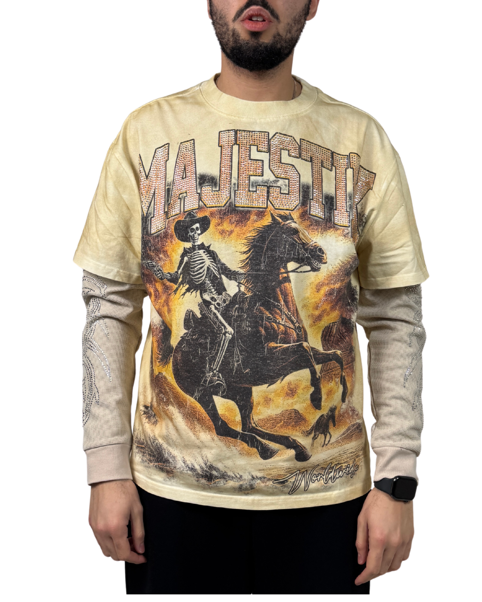 Mens Live Out Side The System Full Sleeve Shirt