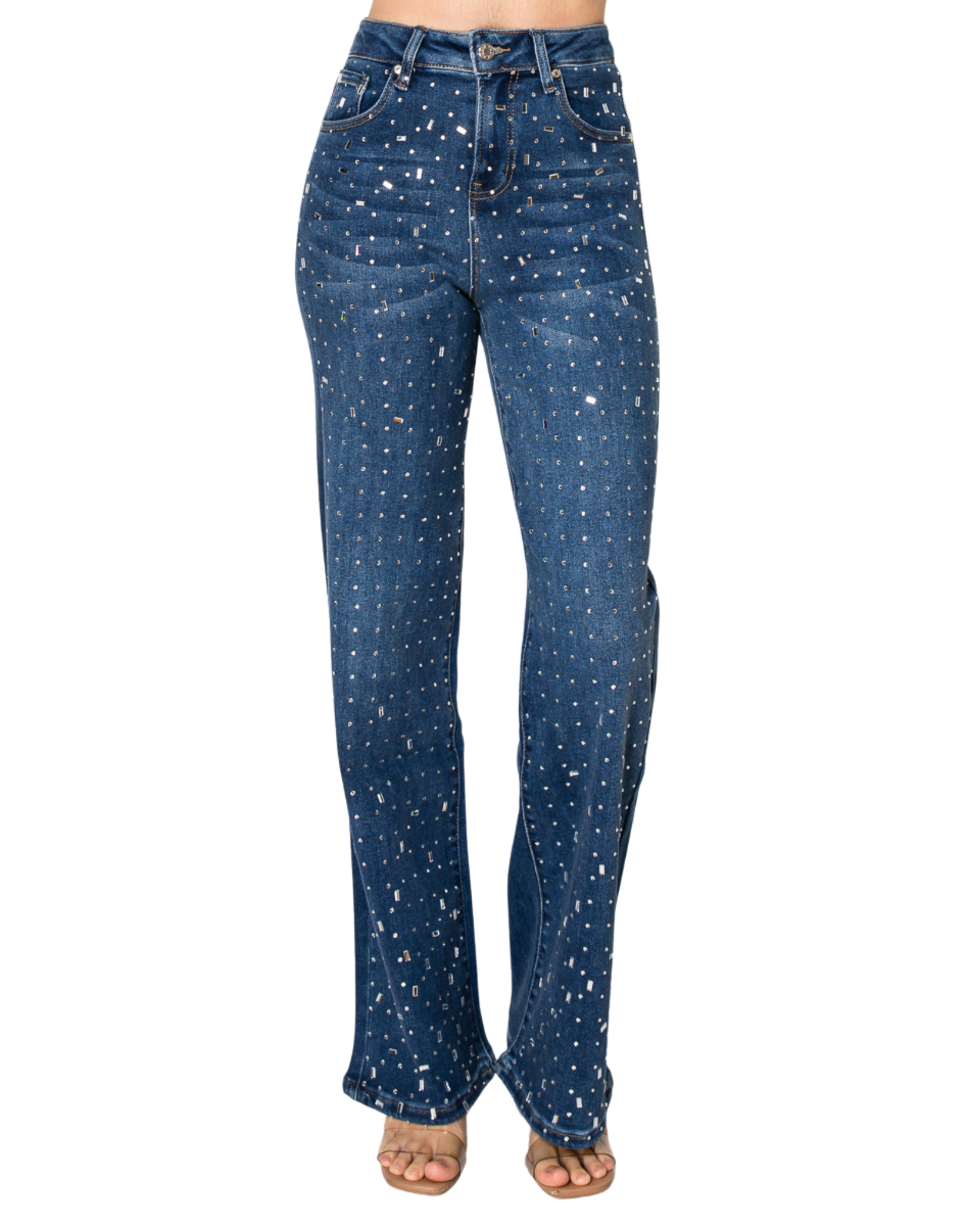 Womens Embellished Boot Cut Jean 2139