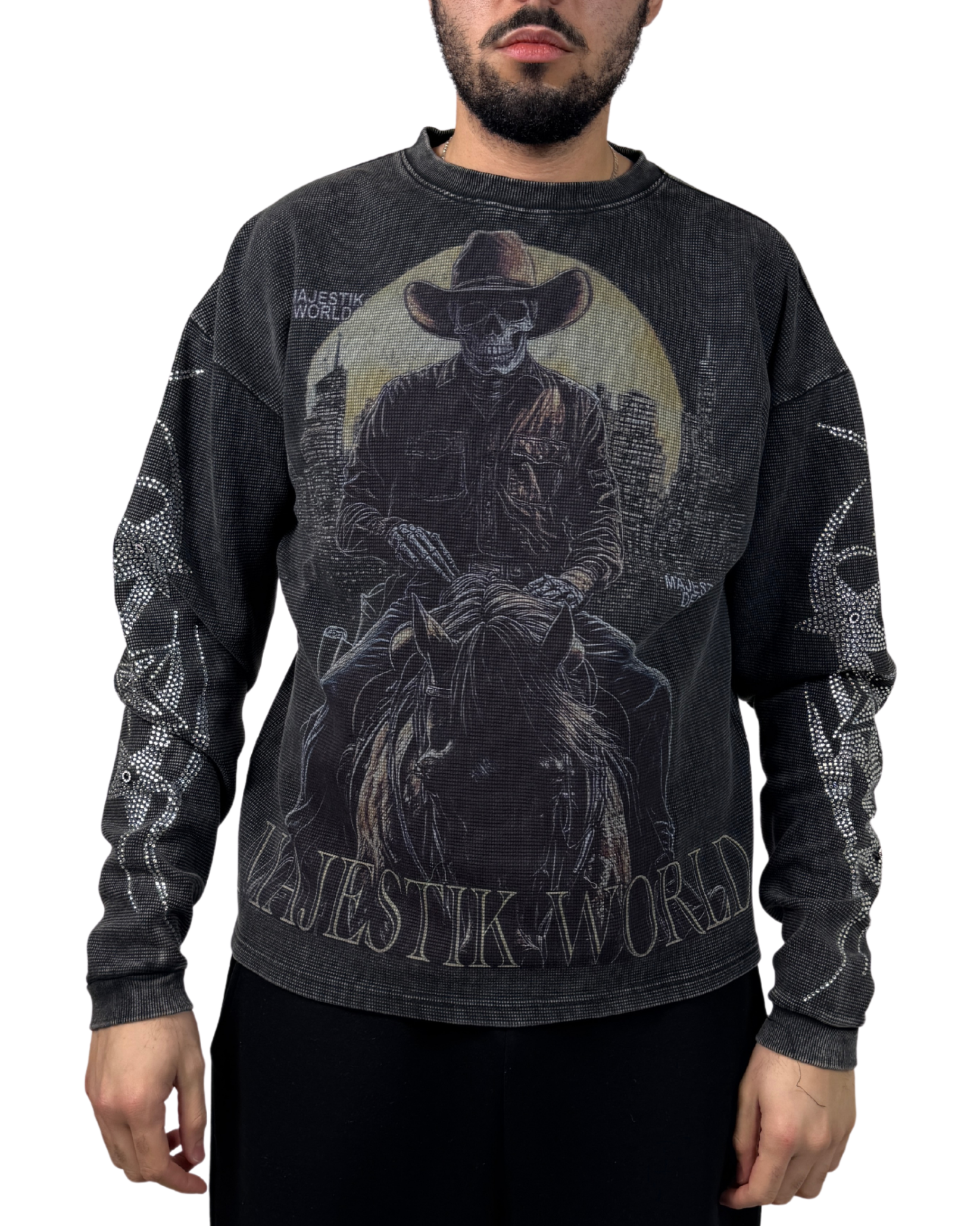 Mens Majestik World Full Sleeve Shirt