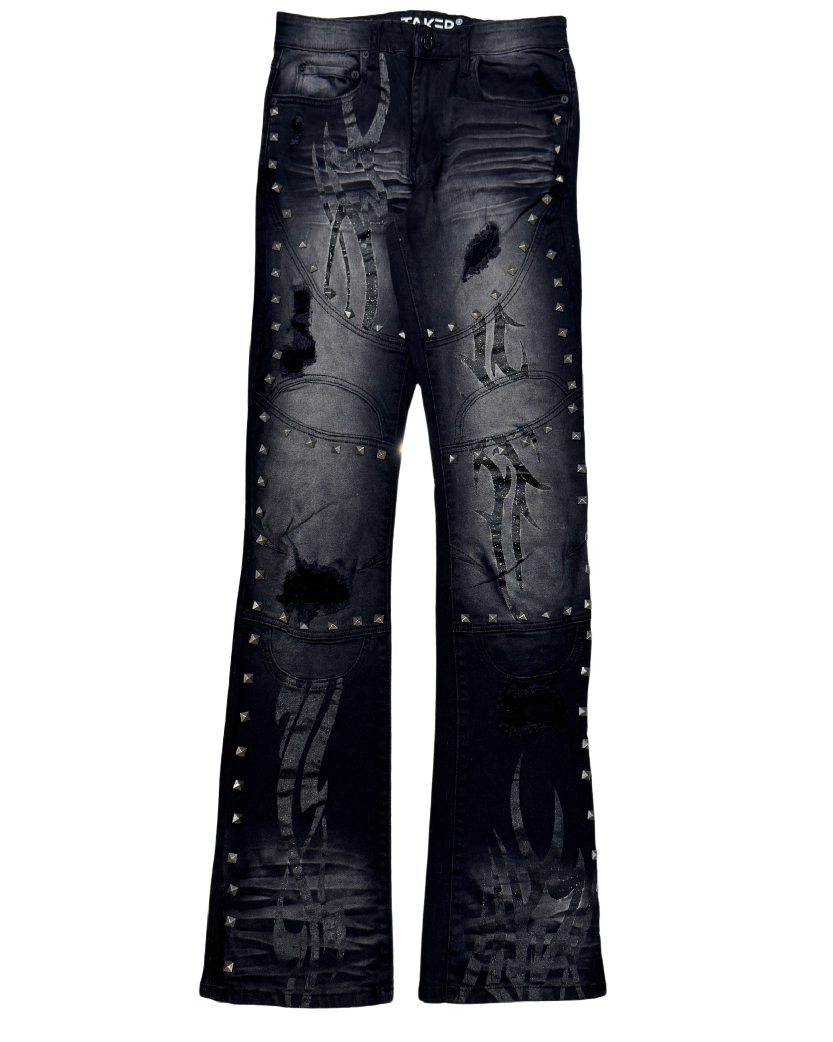 Mens Flare Fit Jeans T4131
