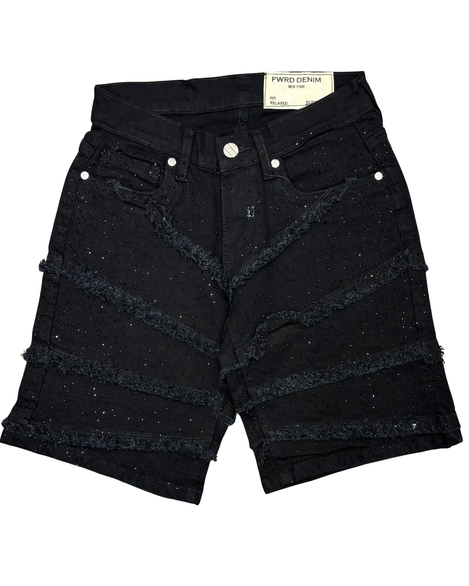 Kids Frayline Stone Denim Shorts