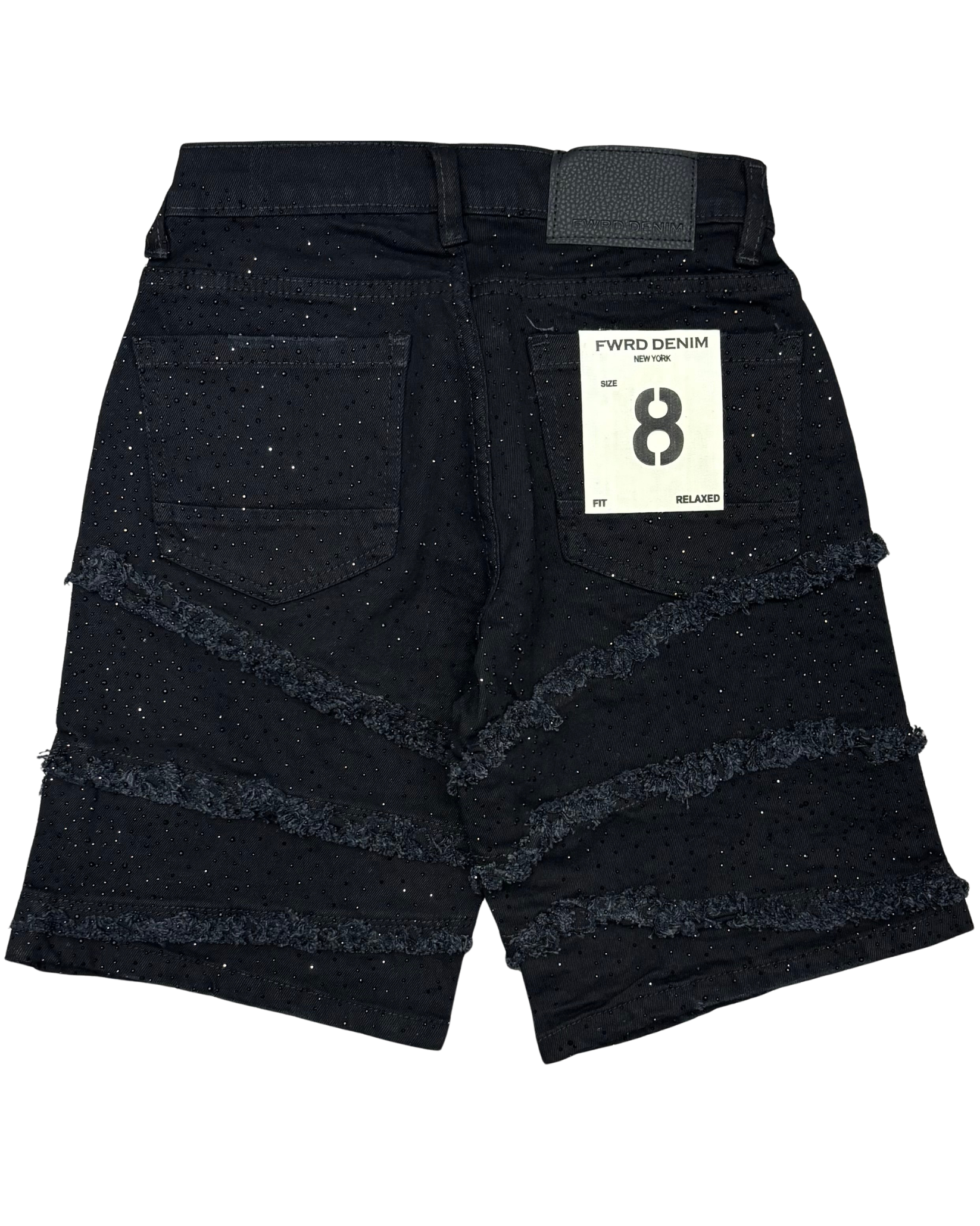 Kids Frayline Stone Denim Shorts